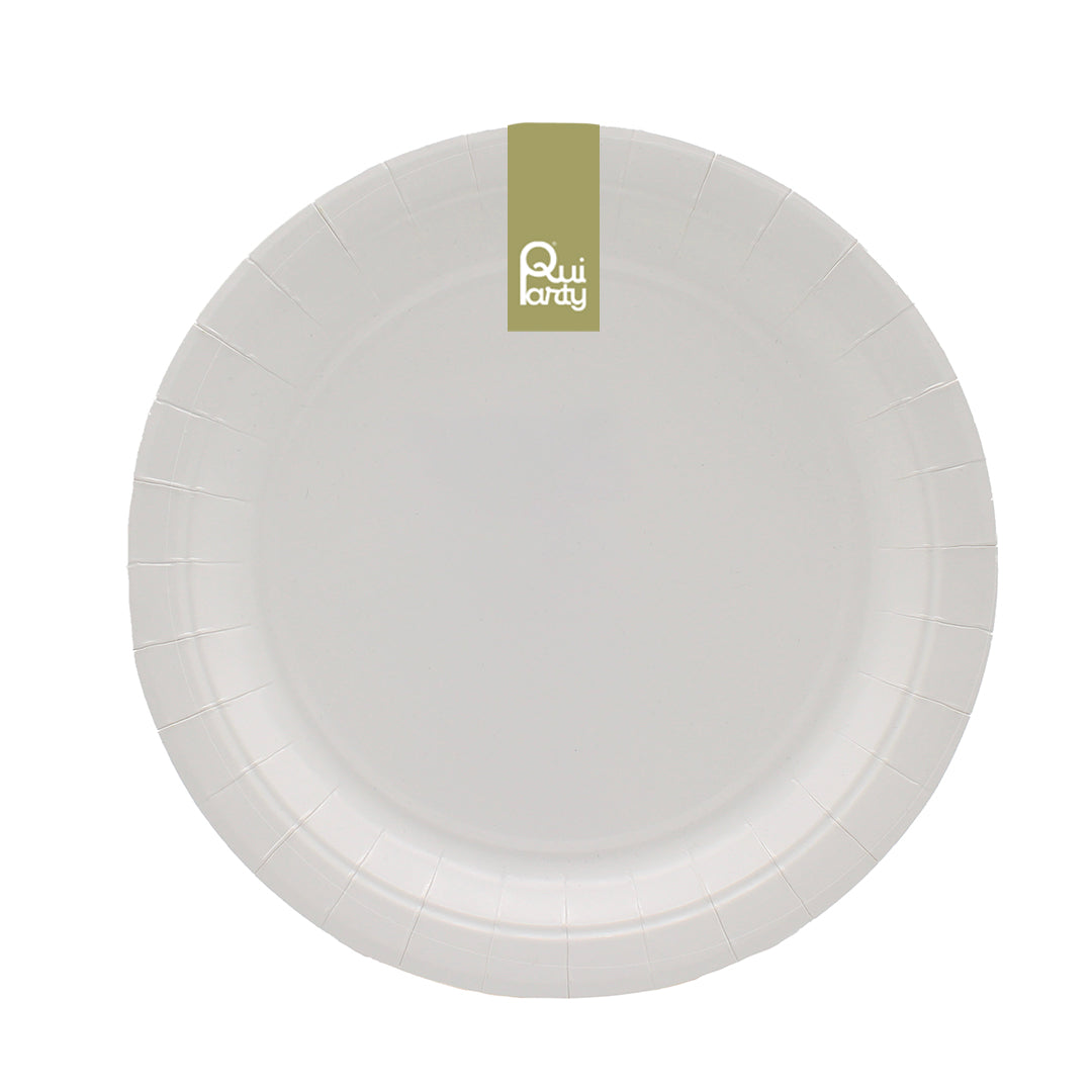Piatto in carta 24cm - Bianco - pz.15