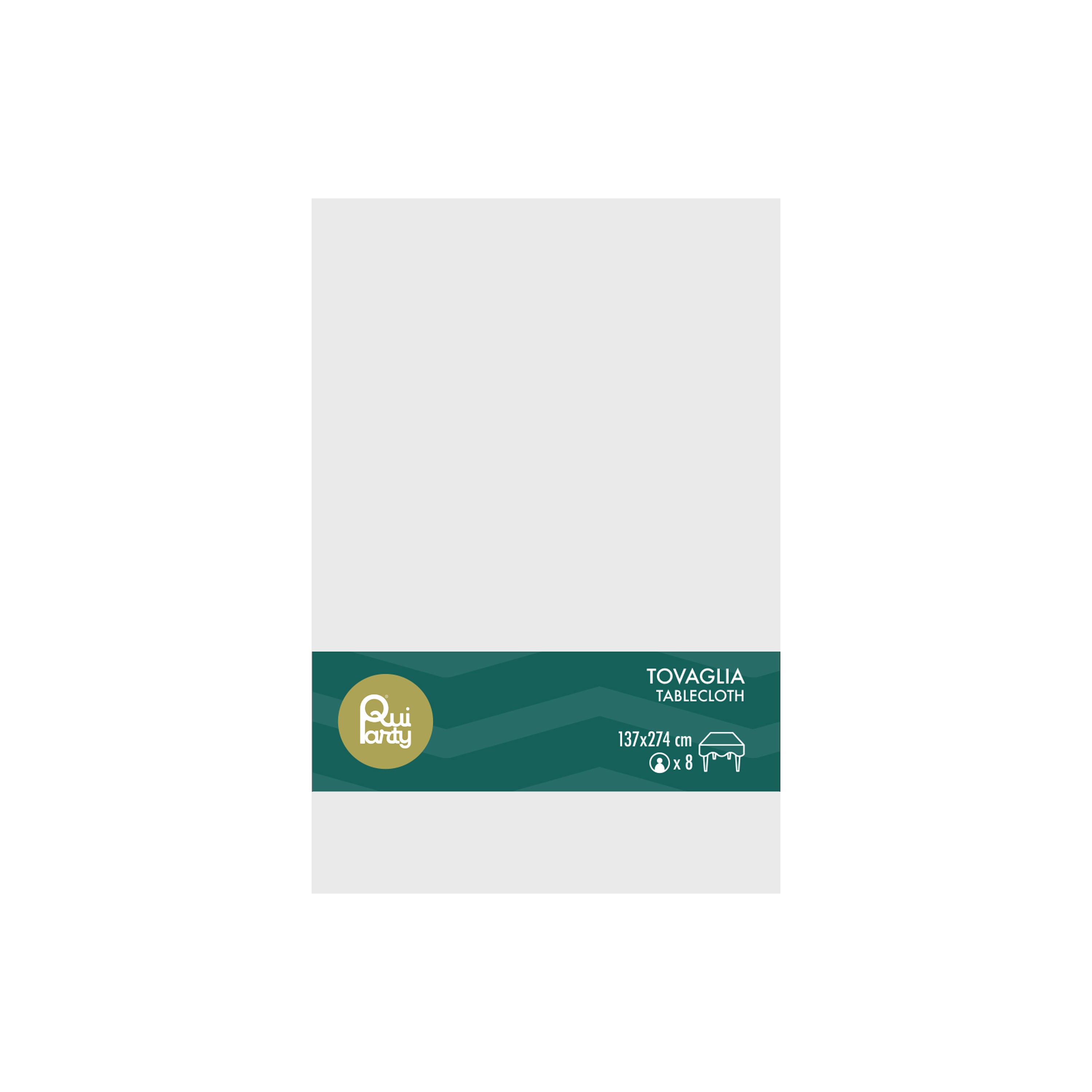 Tovaglia in plastica cm 137x274 Bianca