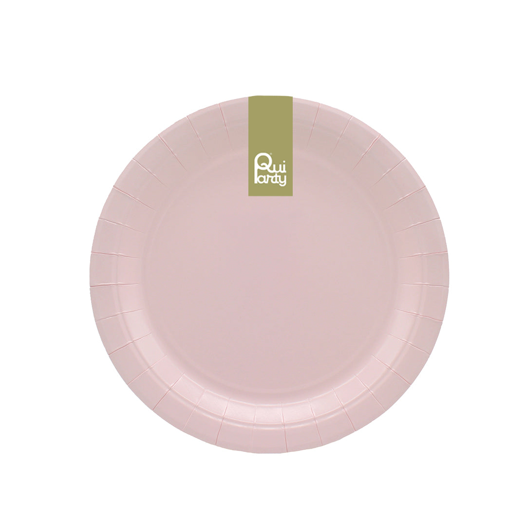 Piatto in carta 18cm -  Rosa chiaro- pz.15