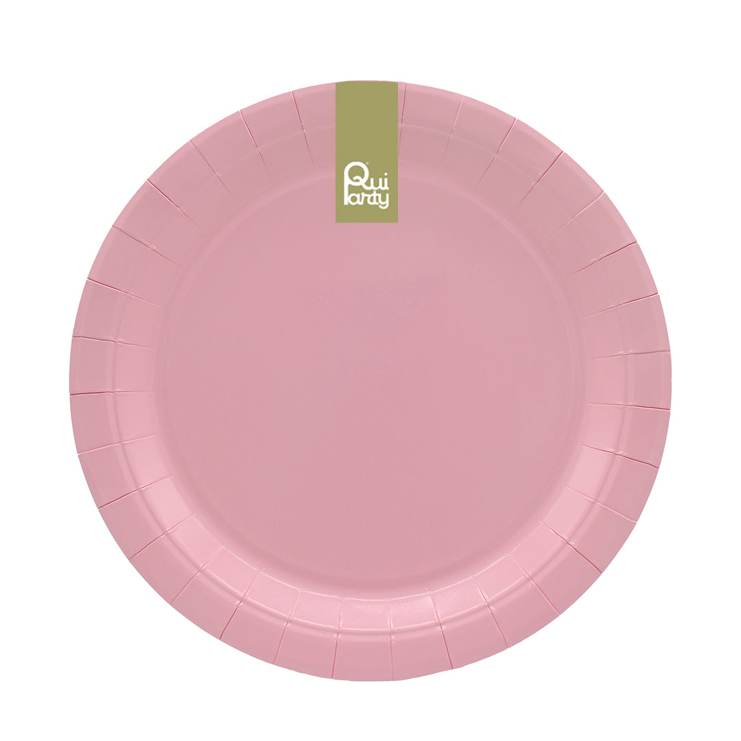 Piatto in carta 24cm - Rosa - pz.15