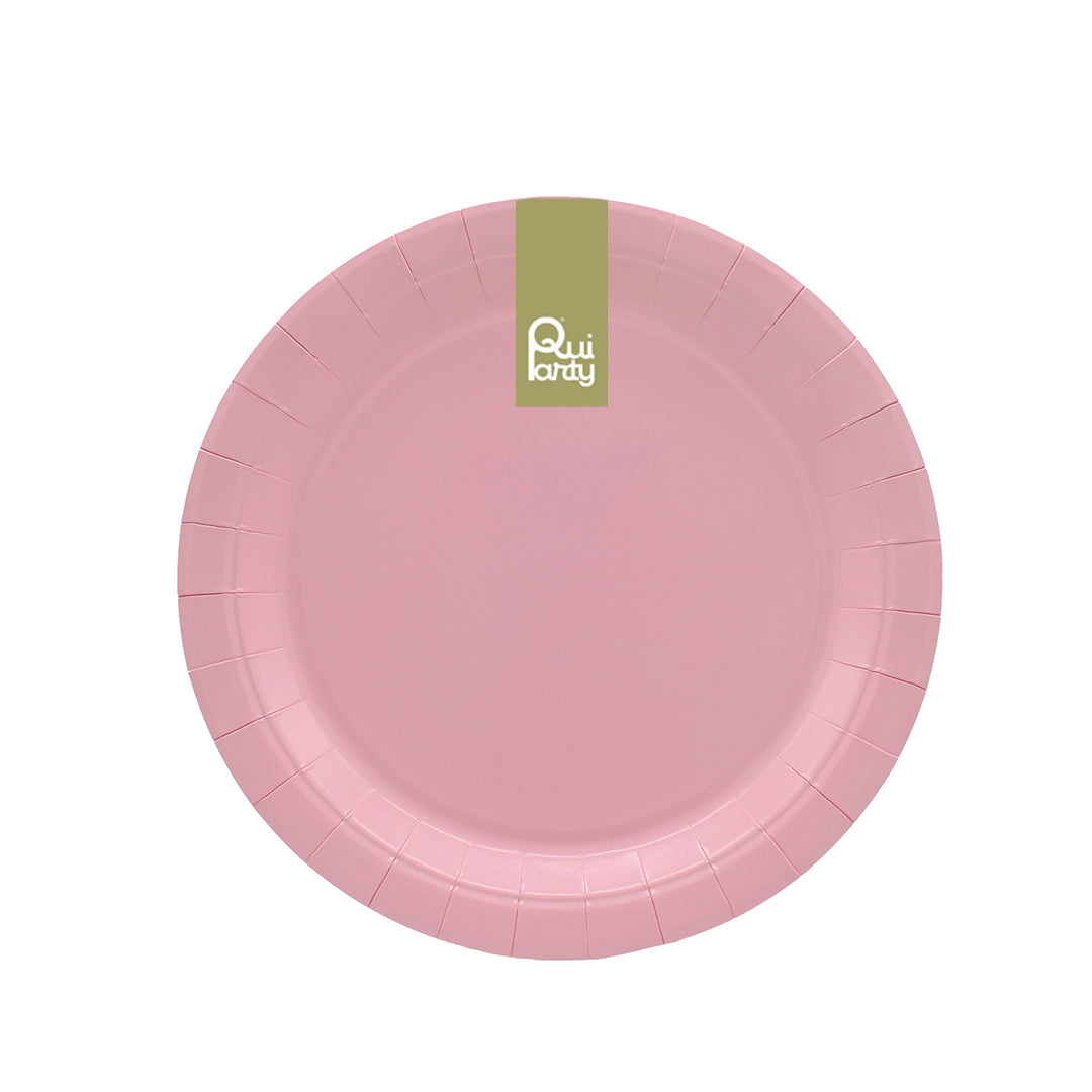 Piatto in carta 18cm - Rosa - pz.15