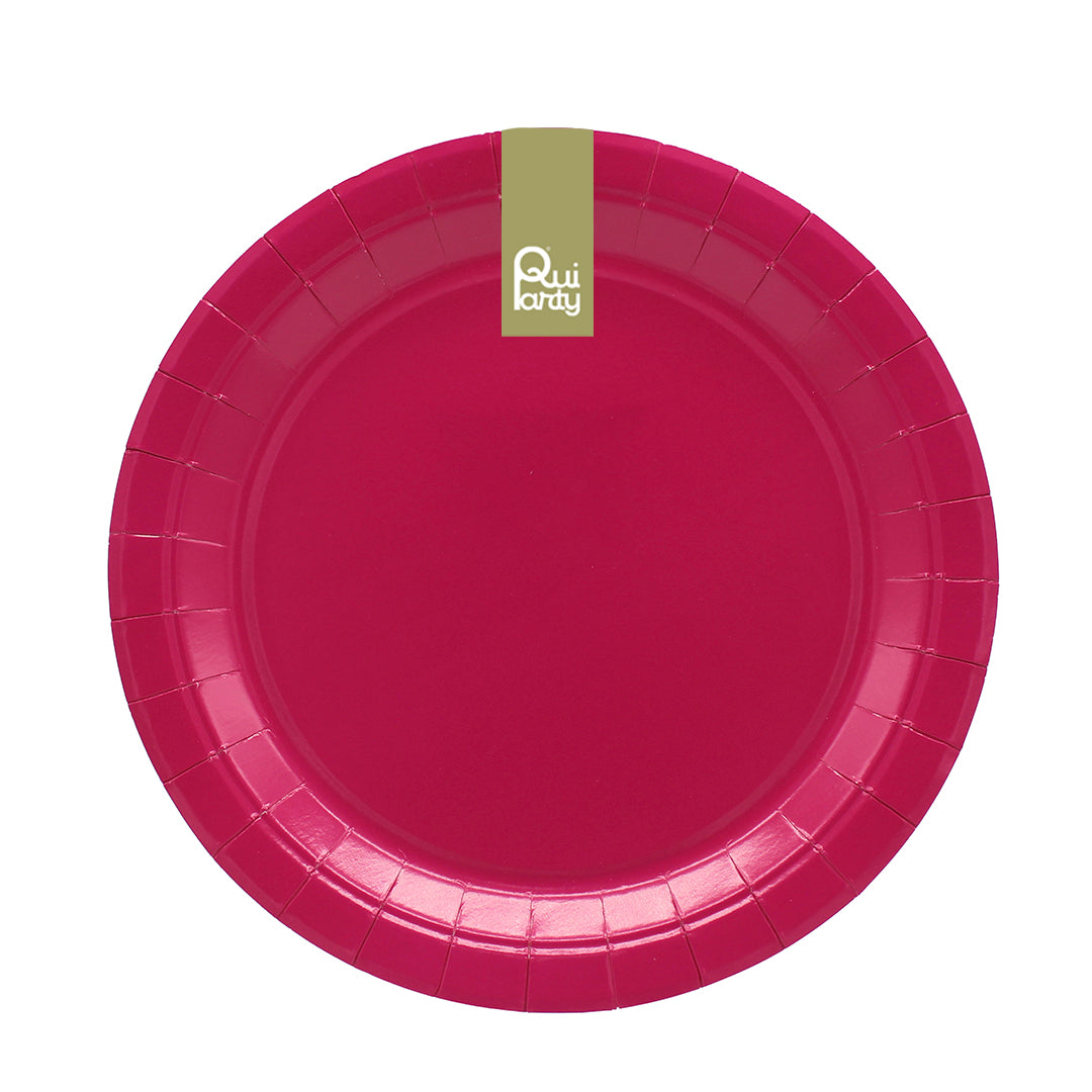 Piatto in carta 24cm - Magenta - pz.15