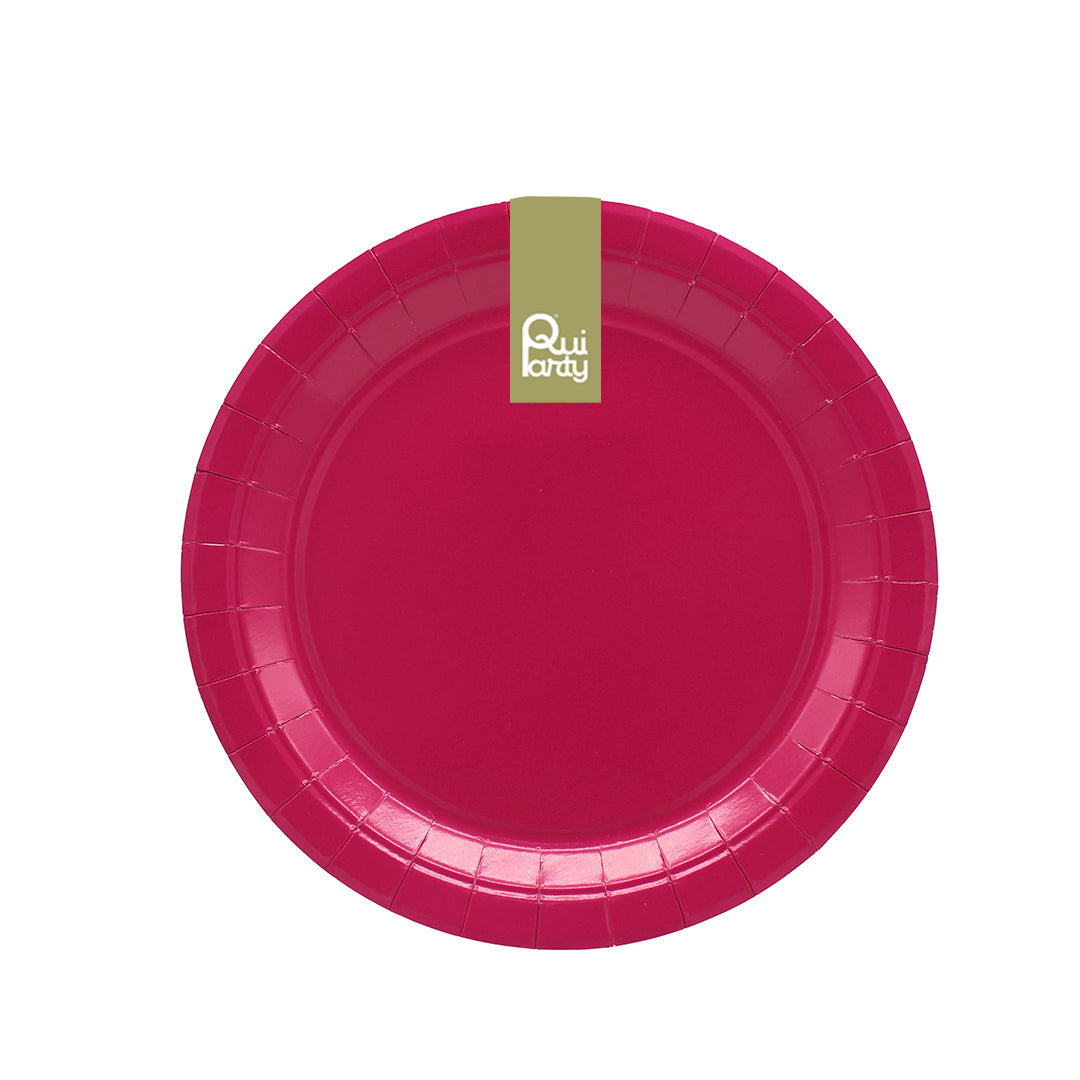 Piatto in carta 18cm - Magenta - pz.15