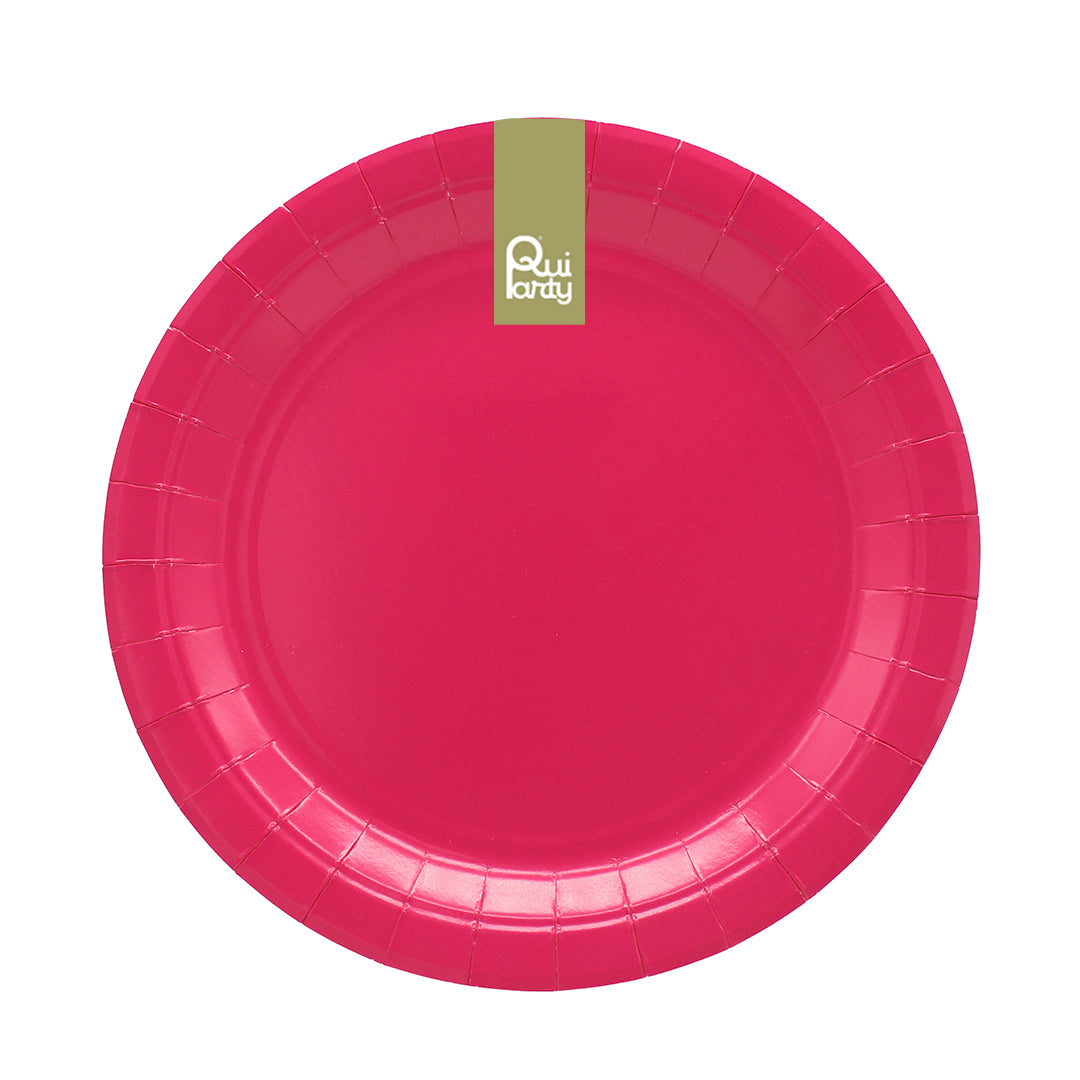 Piatto in carta 24cm - Fucsia - pz.15