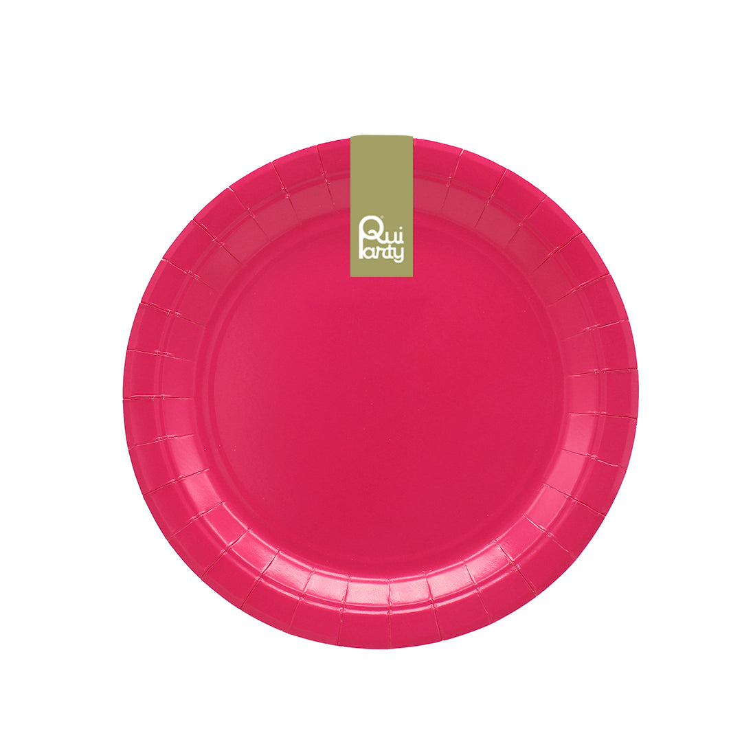 Piatto in carta 18cm - Fucsia - pz.15