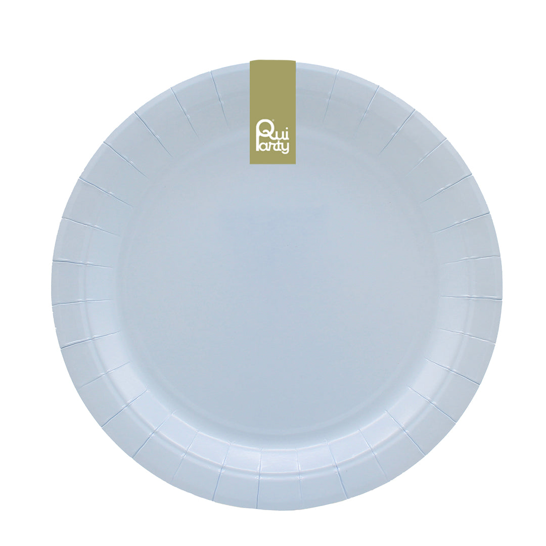 Piatto in carta 24cm - Celeste chiaro - pz.15