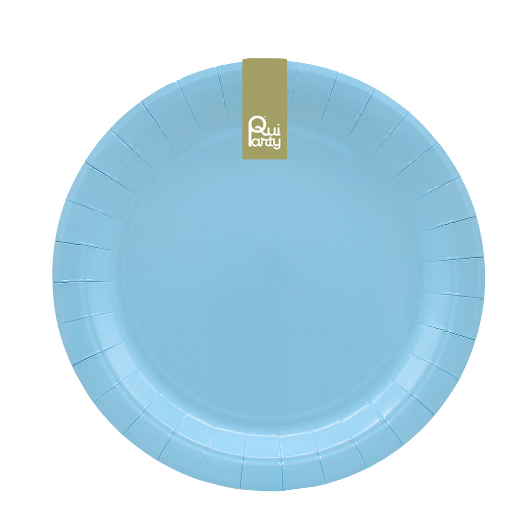 Piatto in carta 24cm -Celeste - pz.15