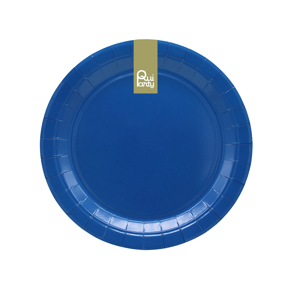 Piatto in carta 18cm - Blù - pz.15