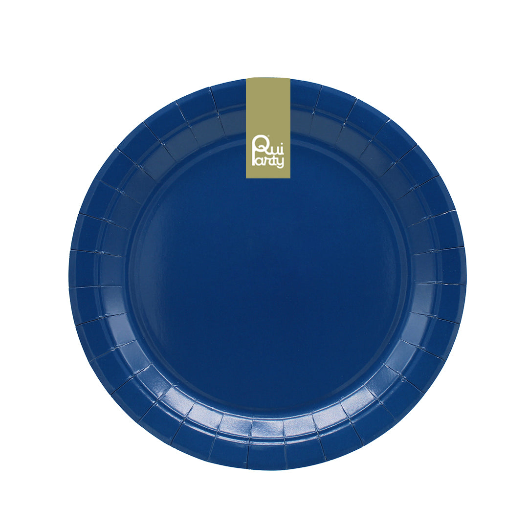 Piatto in carta 18cm - Blù navy - pz.15