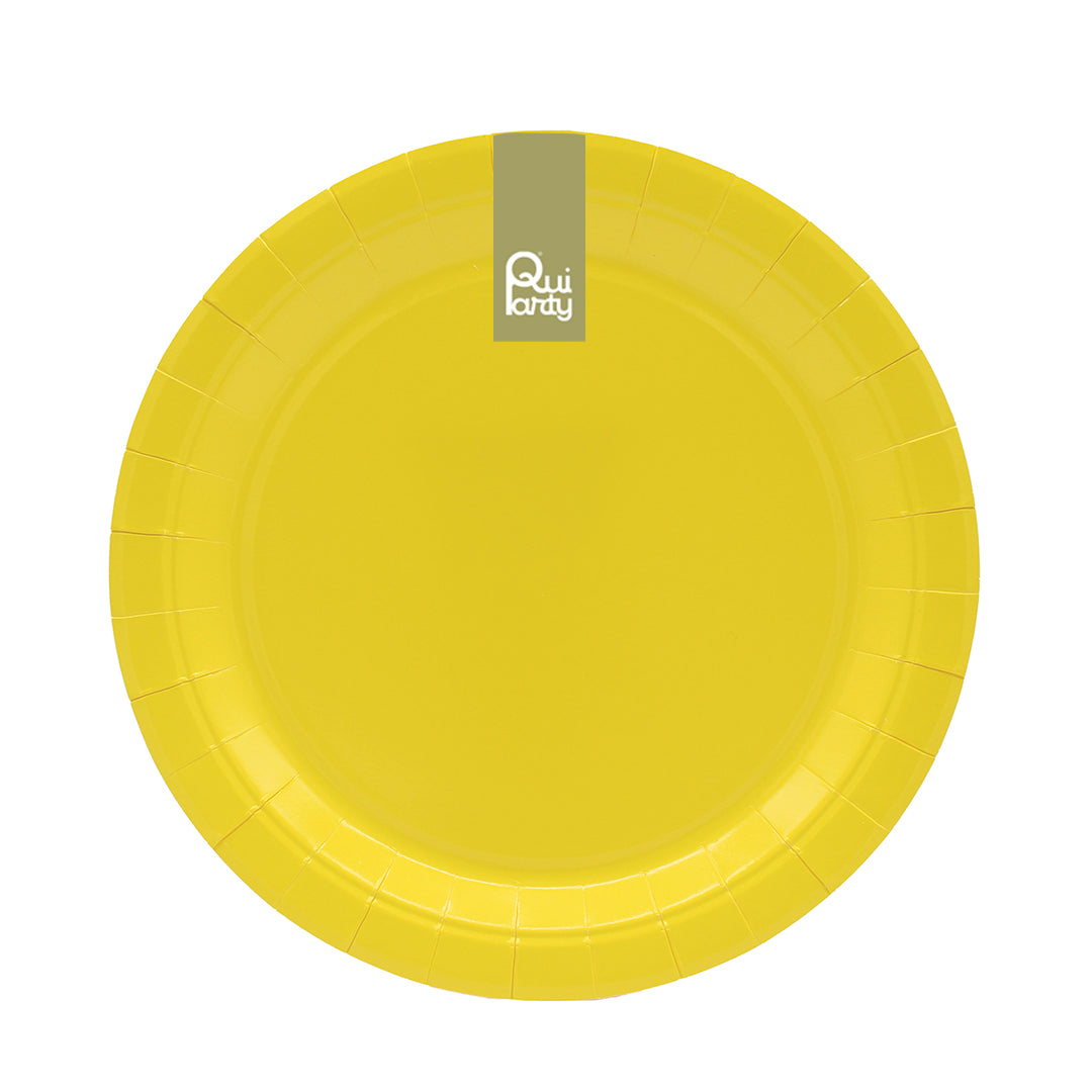 Piatto in carta 24cm - Giallo - pz.15