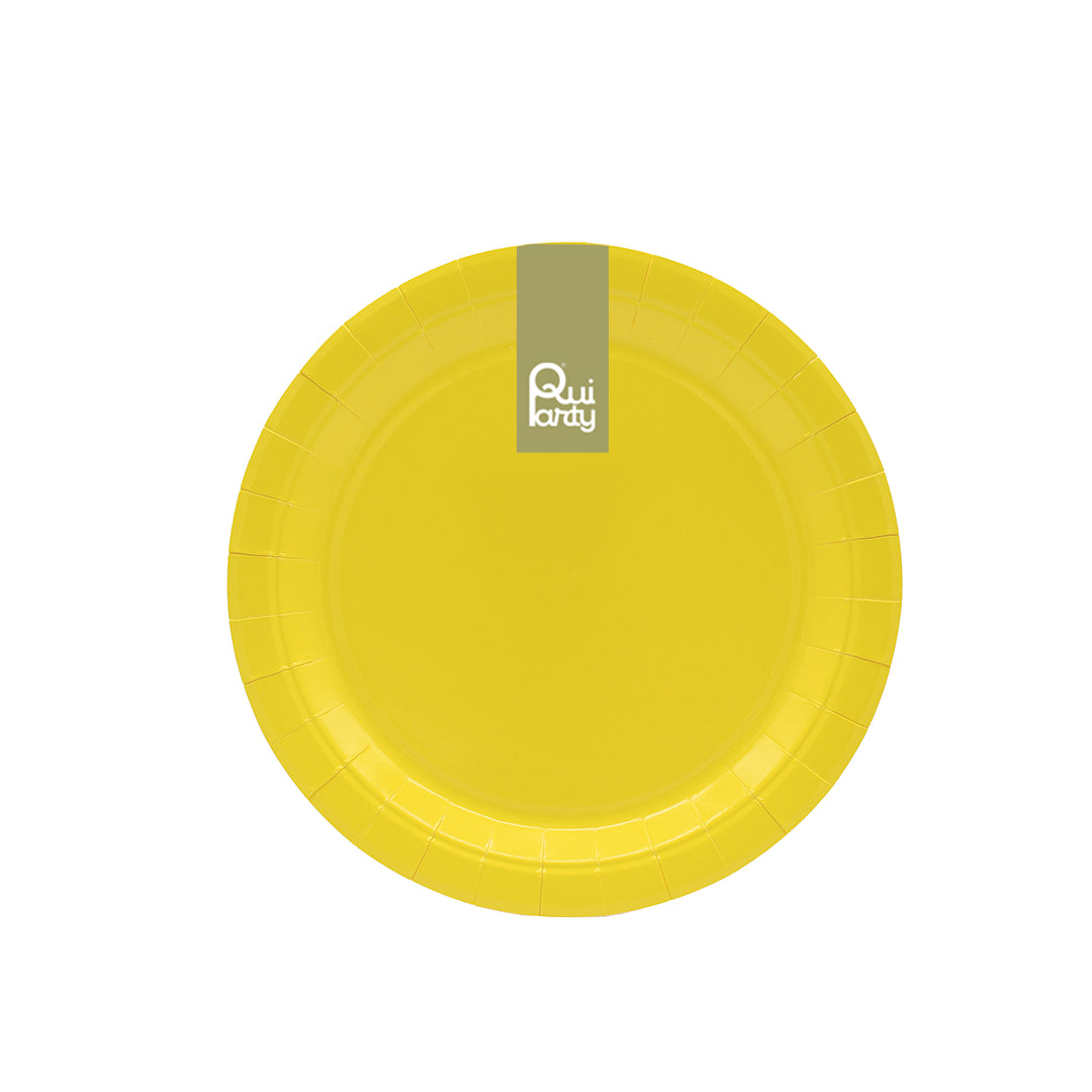 Piatto in carta 18cm - Giallo - pz.15