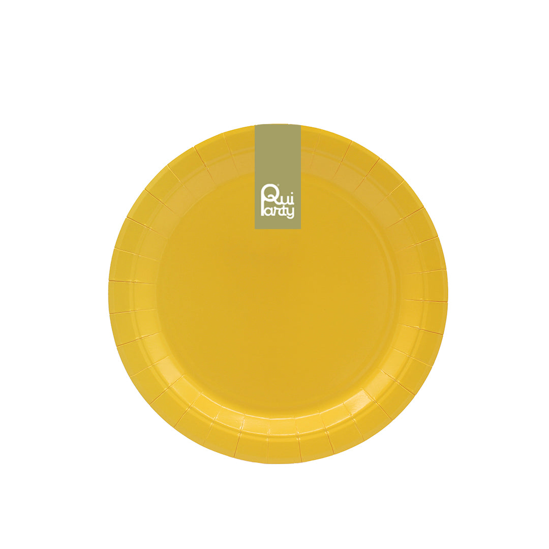Piatto in carta 18cm - Giallo mais - pz.15