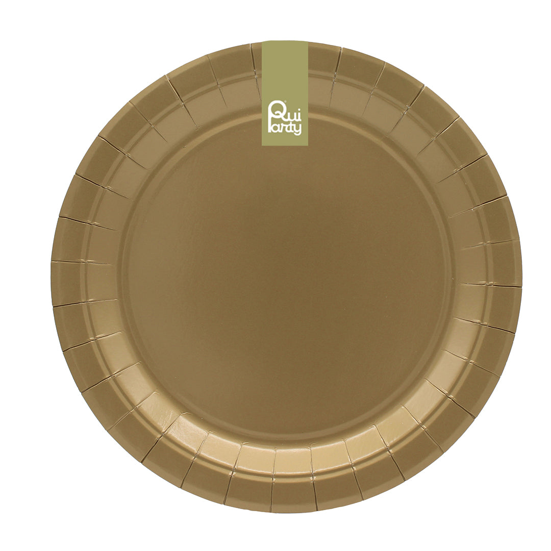 Piatto in carta 24cm - Oro - pz.15