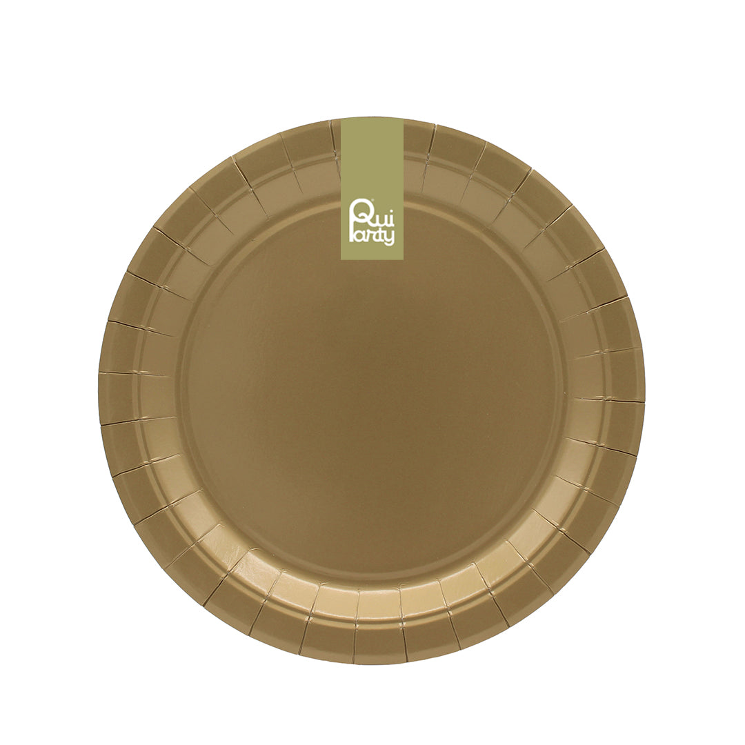 Piatto in carta 18cm - Oro - pz.15
