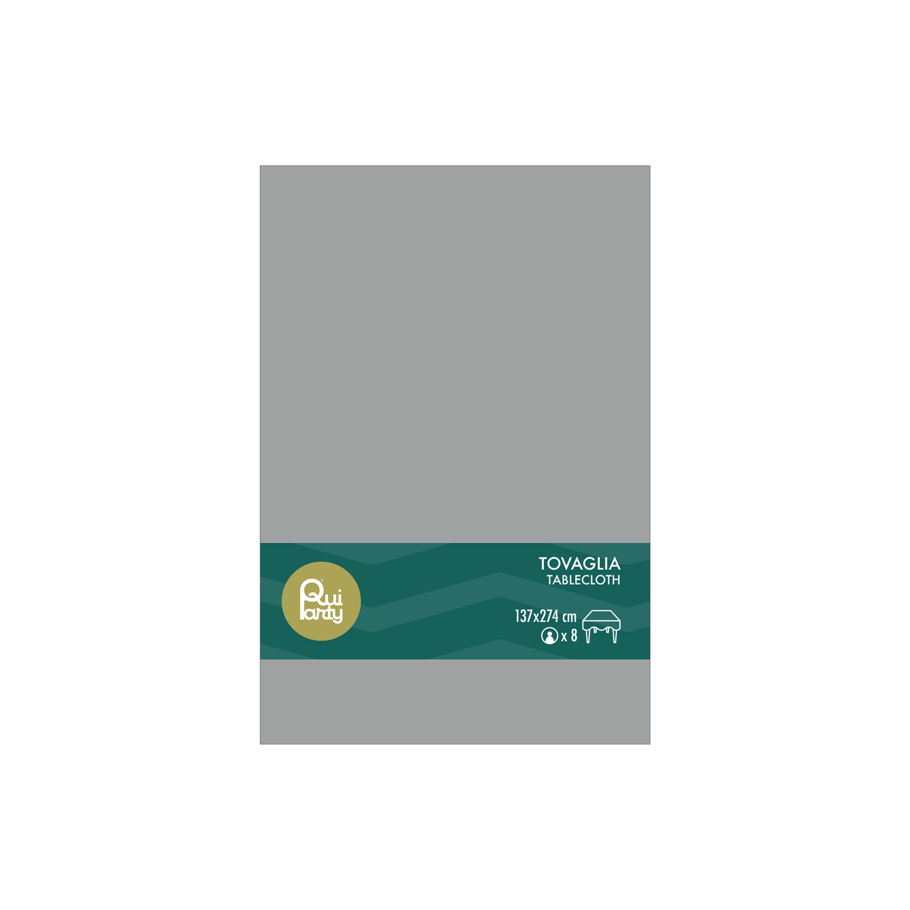Tovaglia in plastica cm 137x274 Argento