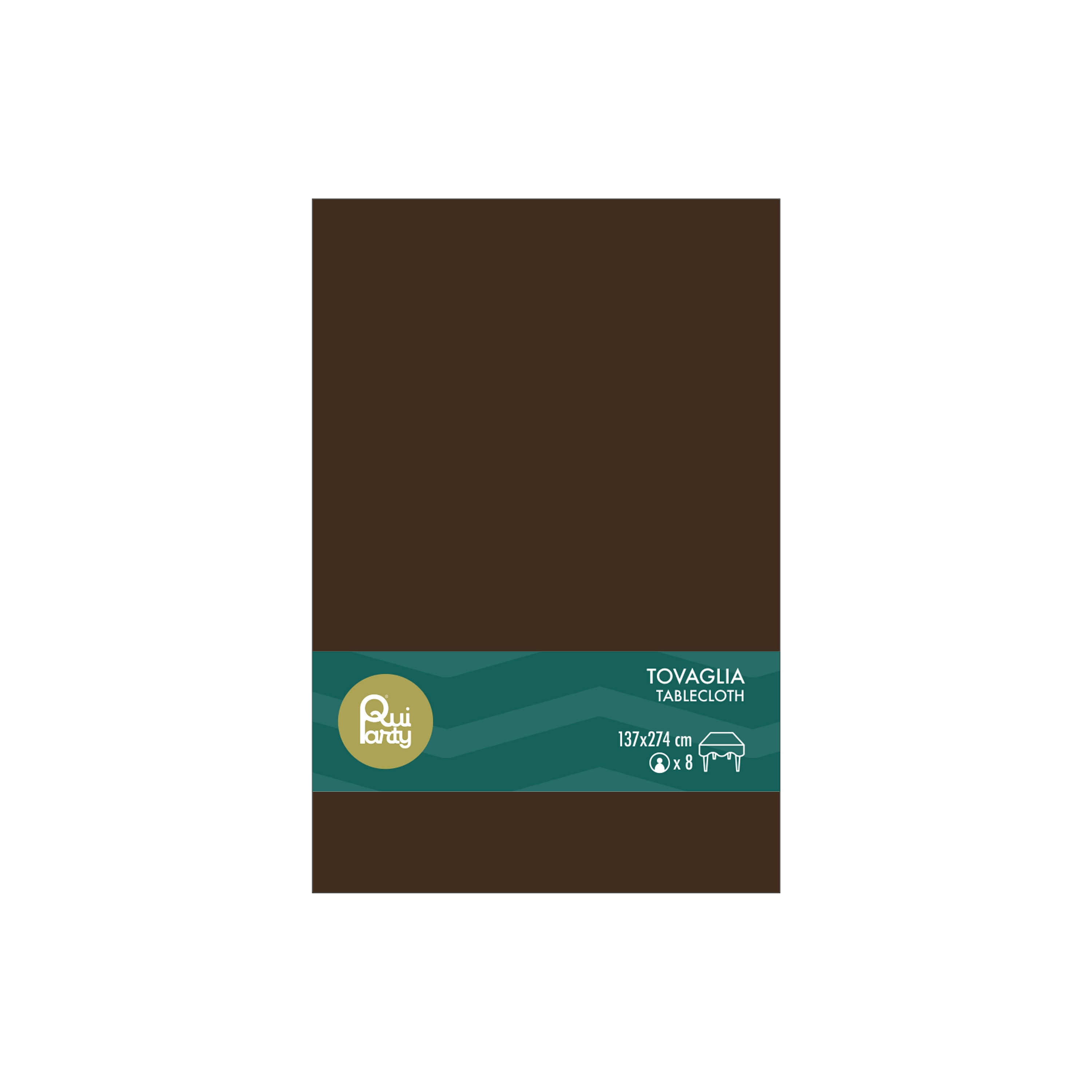 Tovaglia in plastica cm 137x274 Marrone