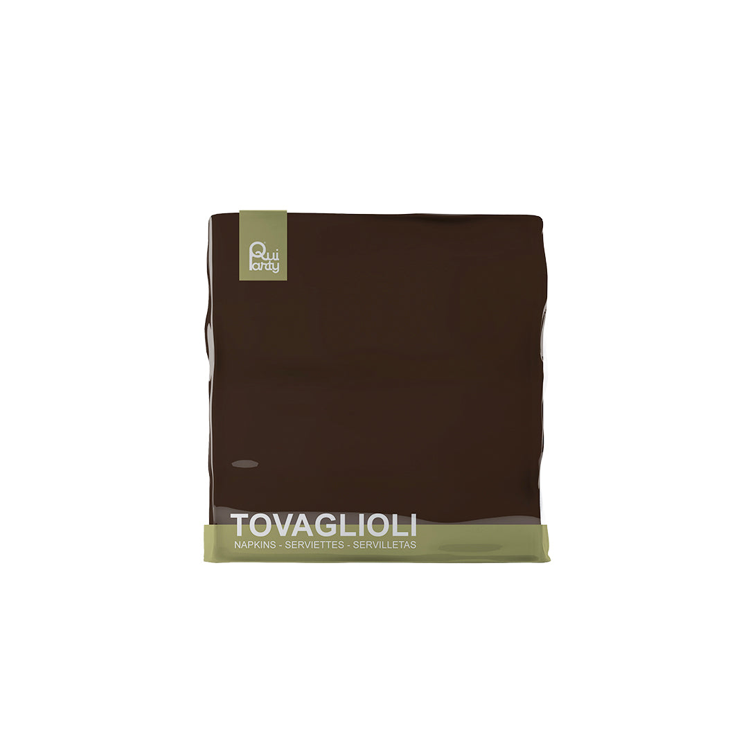 Tovagliolo cm25x25 - 2 veli - Marrone - pz.50