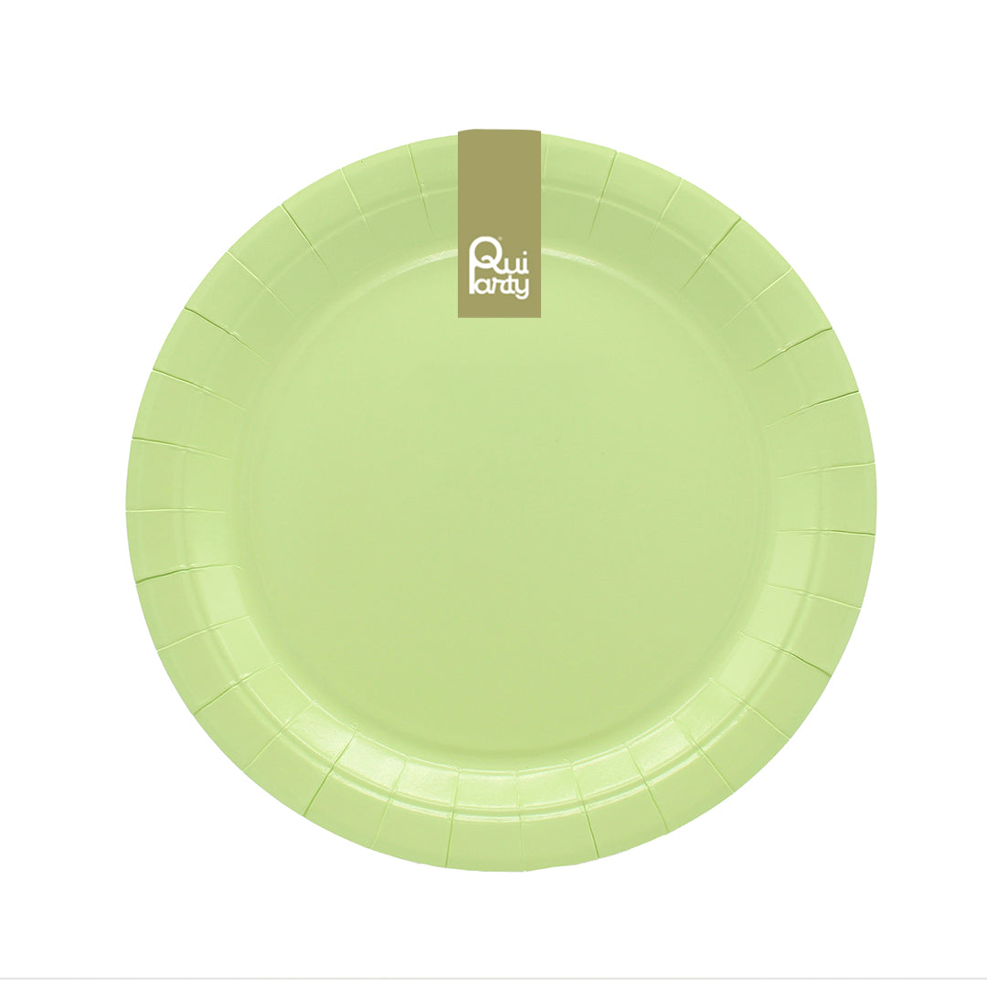 Piatto in carta 18cm - Verde mela - pz.15