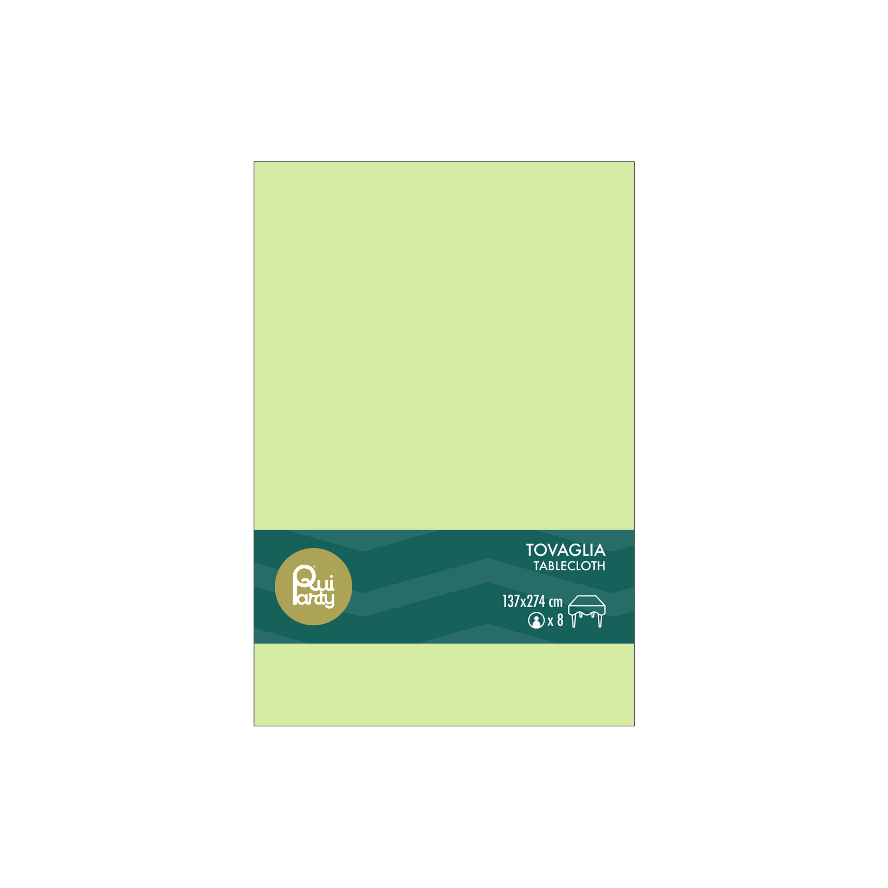 Tovaglia in plastica cm 137x274 Verde mela
