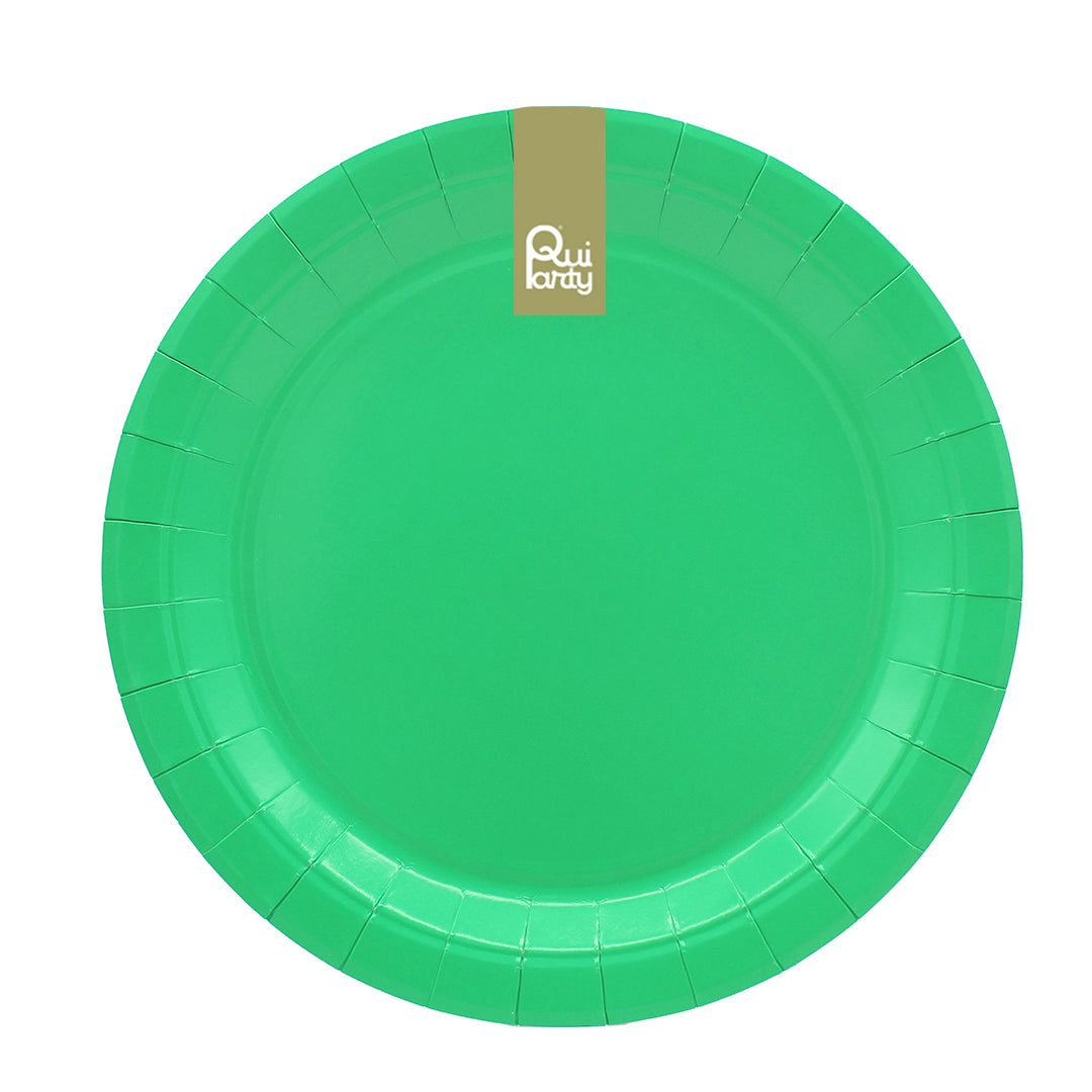 Piatto in carta 24cm - Verde - pz.15
