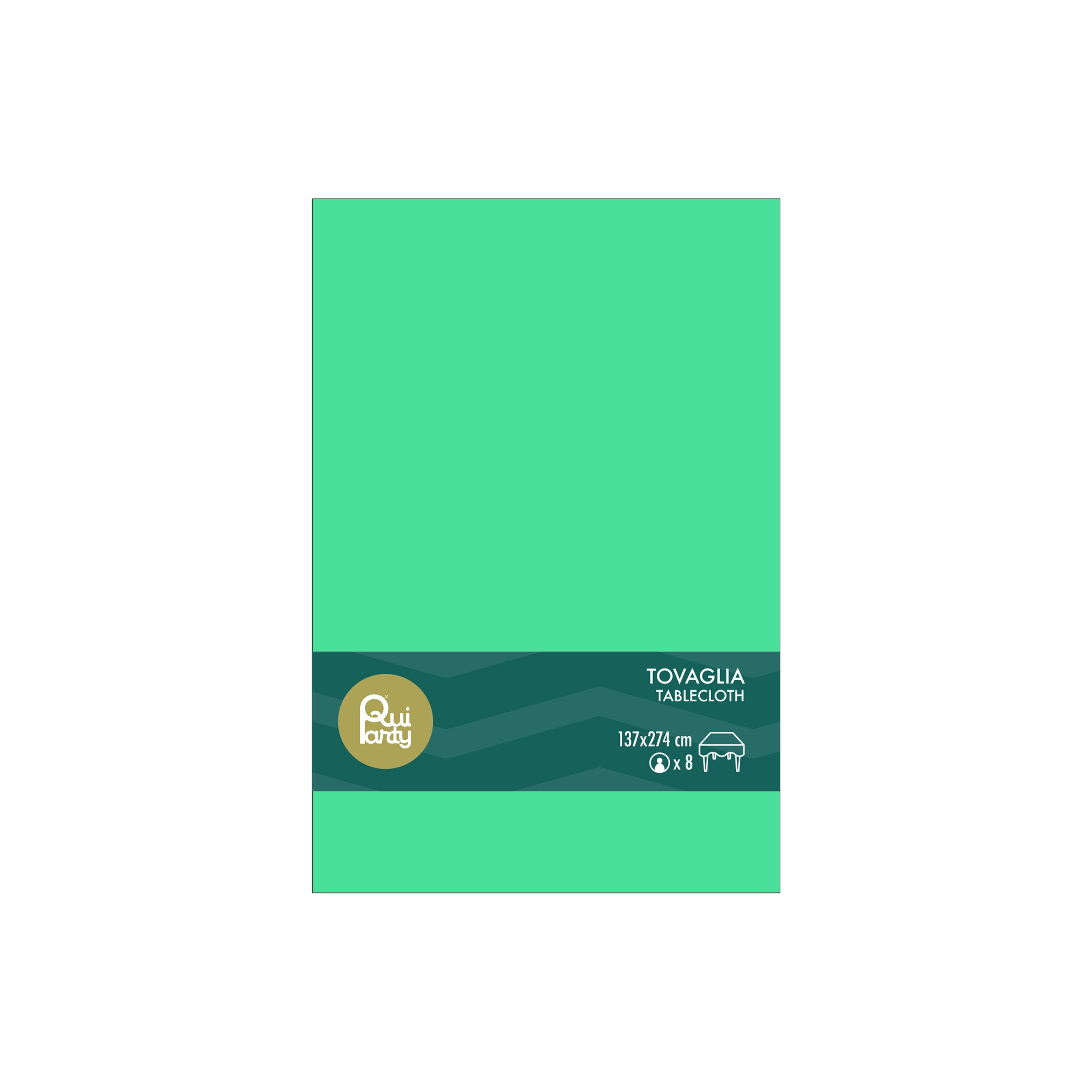 Tovaglia in plastica cm 137x274 Verde