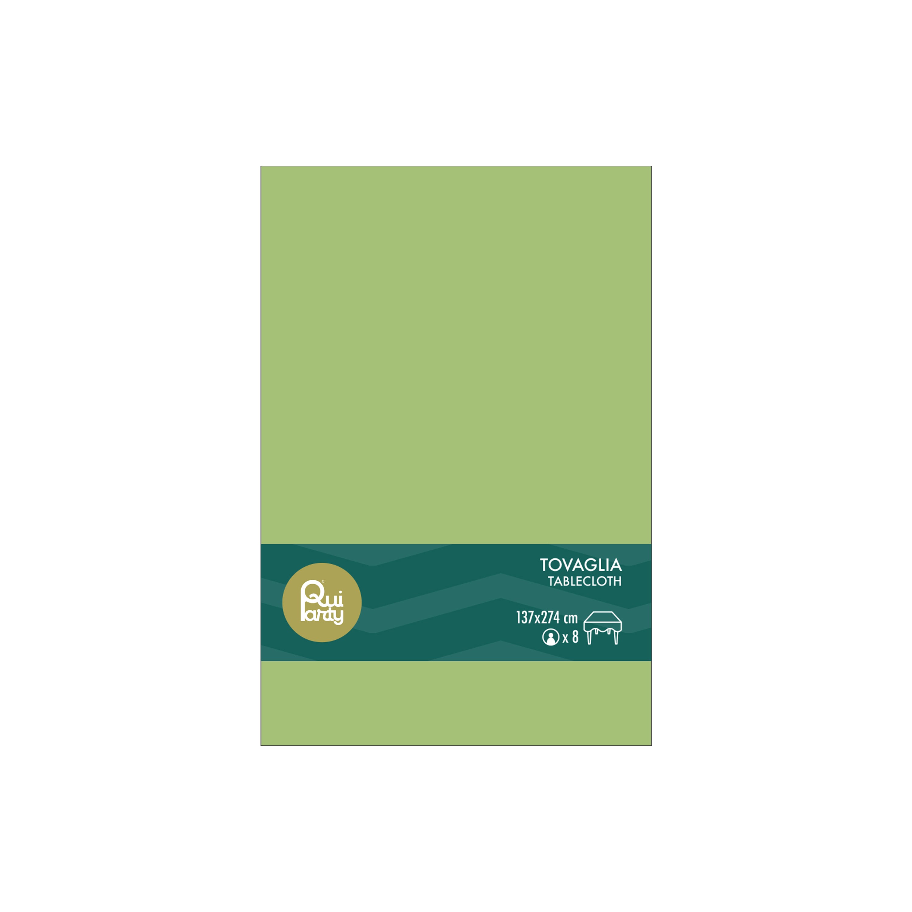 Tovaglia in plastica cm 137x274 Verde salvia