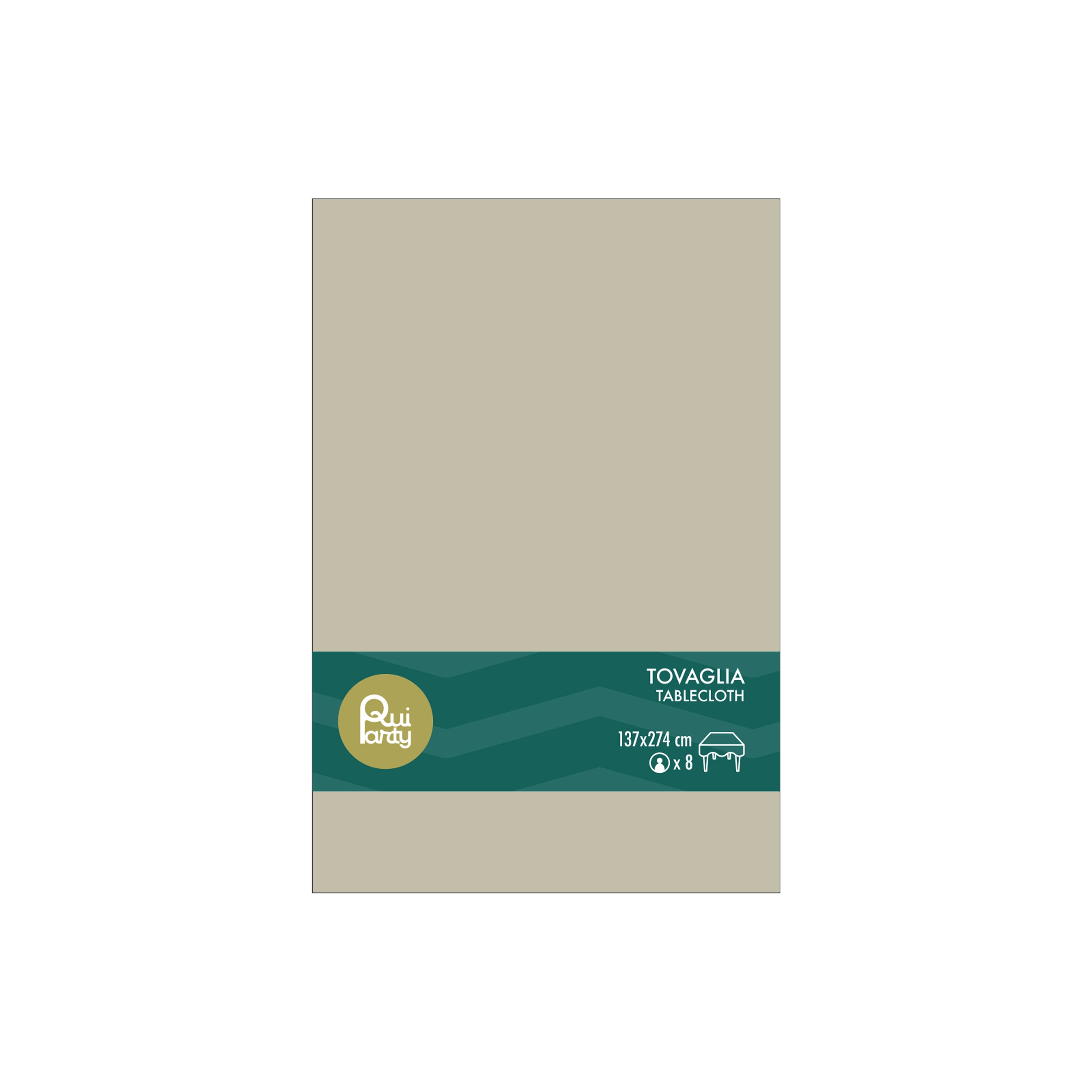 Tovaglia in plastica cm 137x274 Tortora