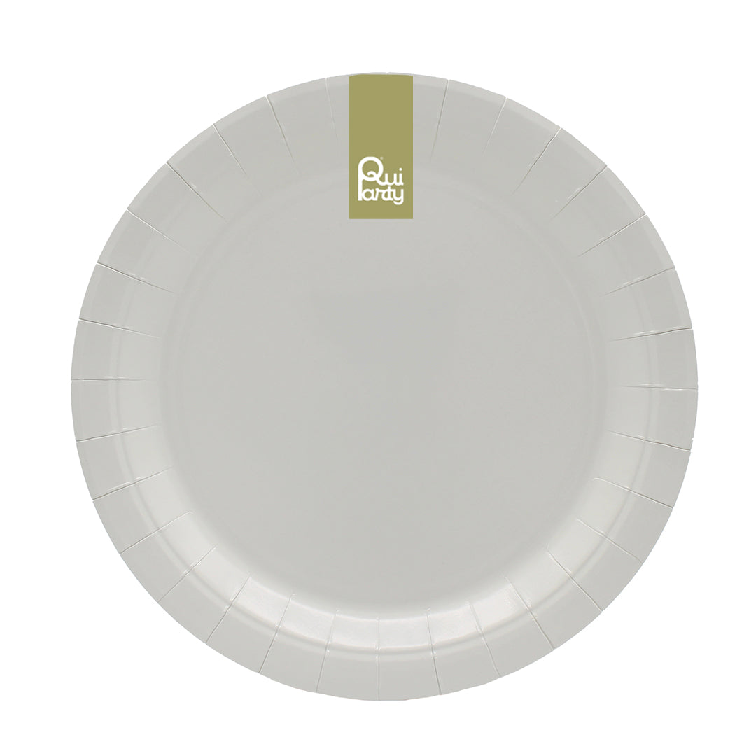 Piatto in carta 24cm - Grigio freddo - pz.15