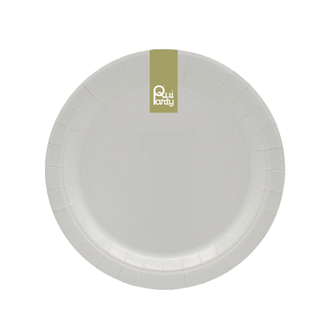 Piatto in carta 18cm - Grigio freddo - pz.15