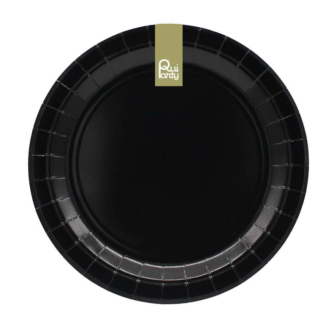 Piatto in carta 24cm - Nero - pz.15