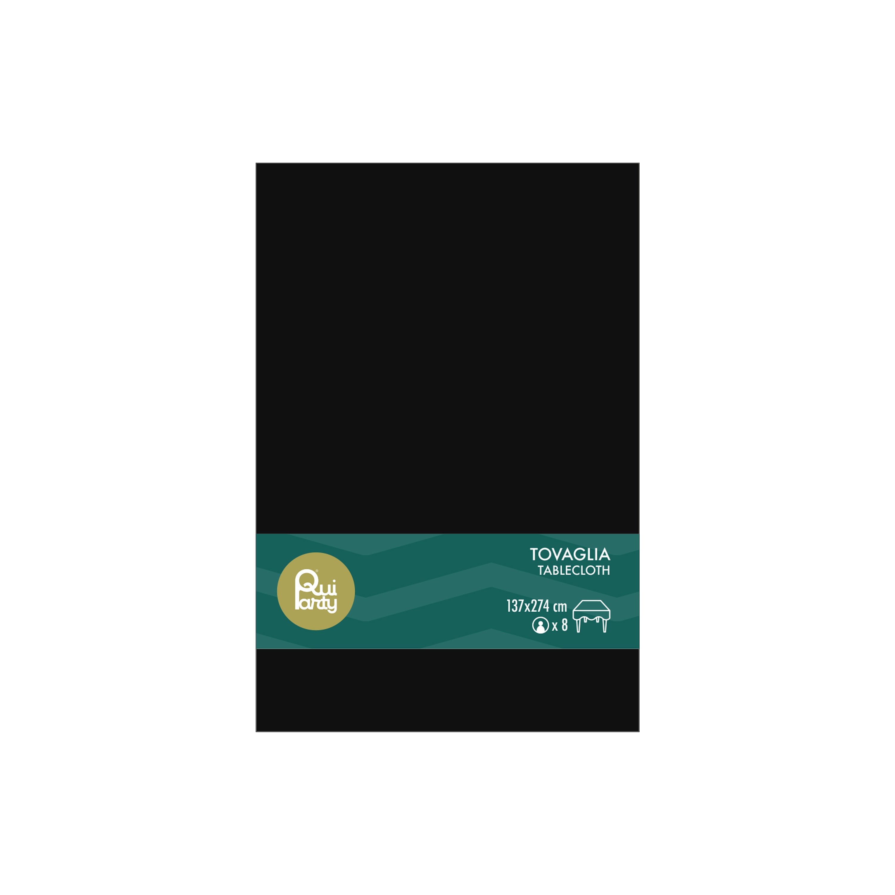 Tovaglia in plastica cm 137x274 Nero