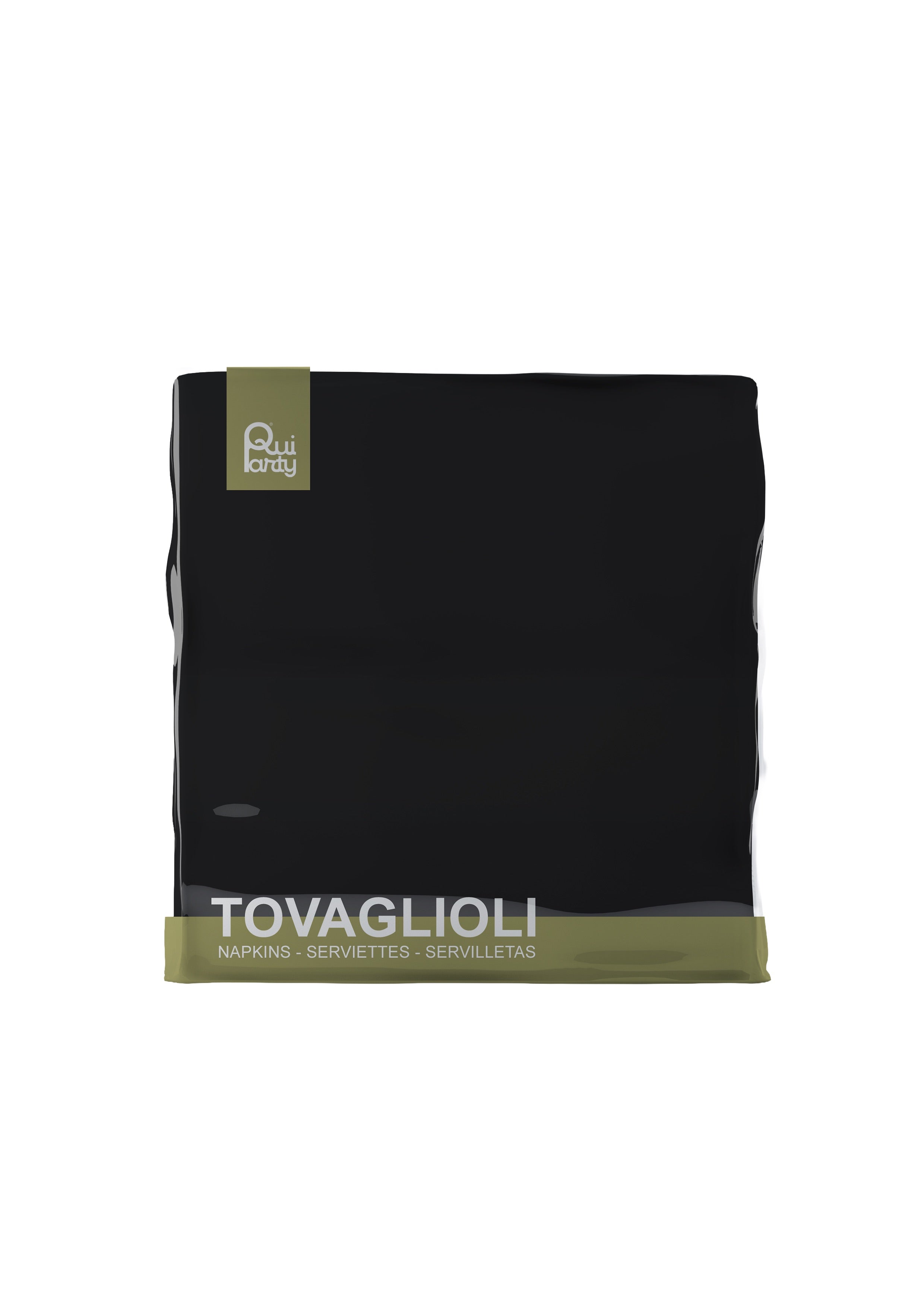 Tovagliolo cm33x33 - 2 veli - Nero - pz.40