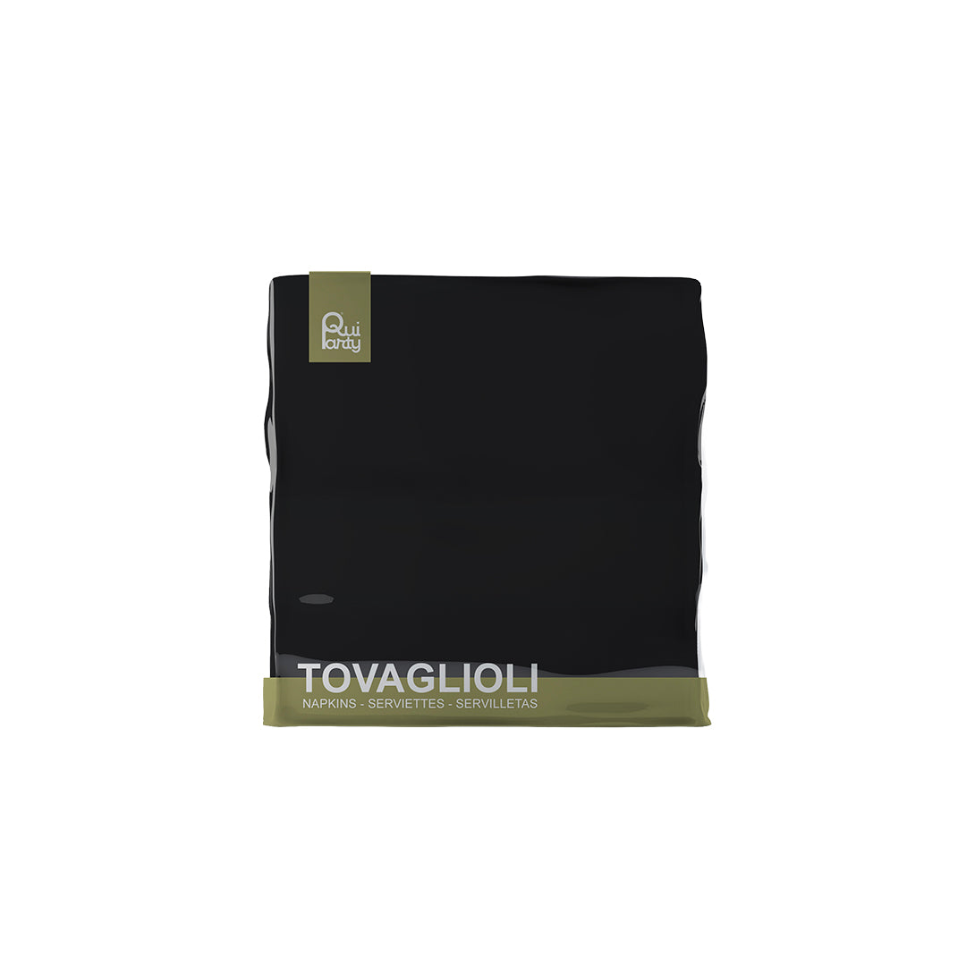 Tovagliolo cm25x25 - 2 veli - Nero - pz.50