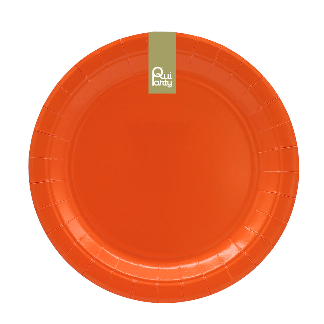 Piatto in carta 24cm - Arancione - pz.15
