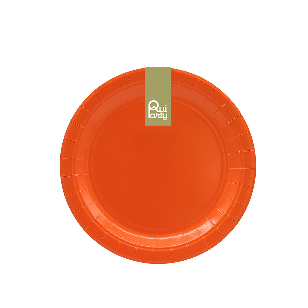 Piatto in carta 18cm - Arancione - pz.15