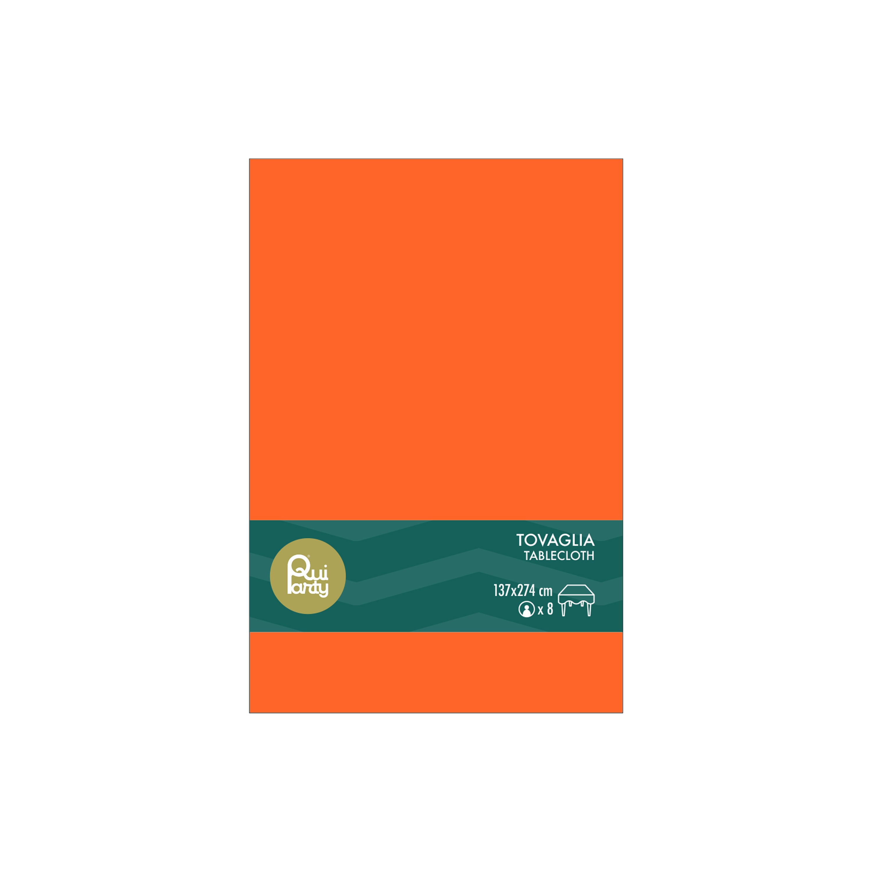 Tovaglia in plastica cm 137x274 Arancione