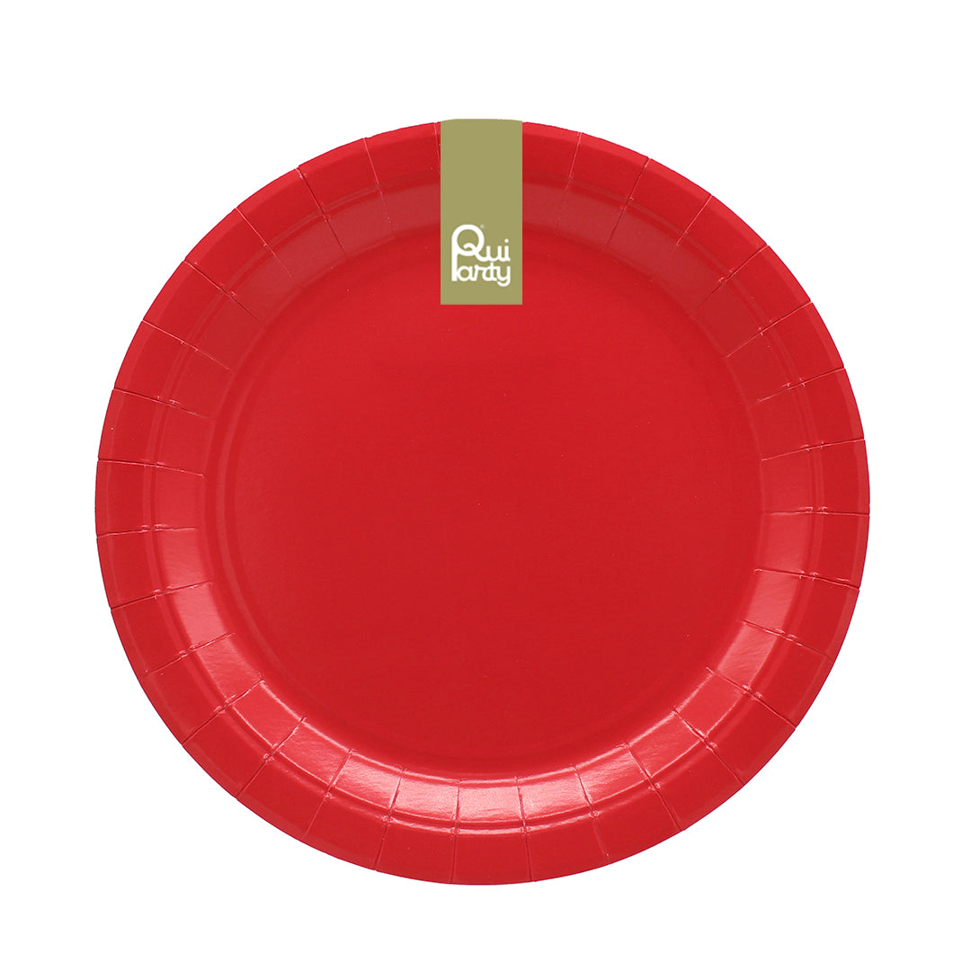Piatto in carta 24cm - Rosso - pz.15