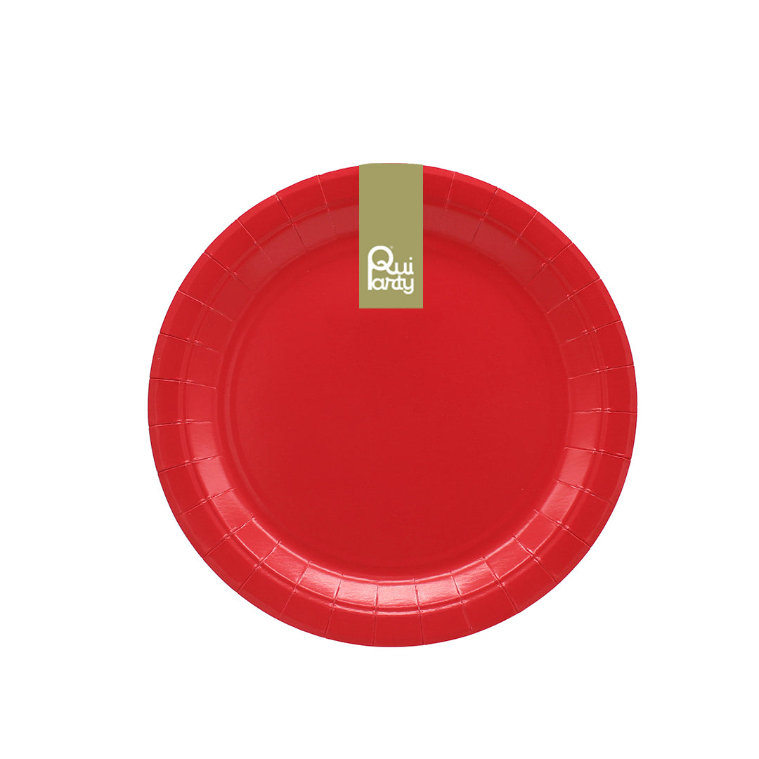 Piatto in carta 18cm - Rosso - pz.15