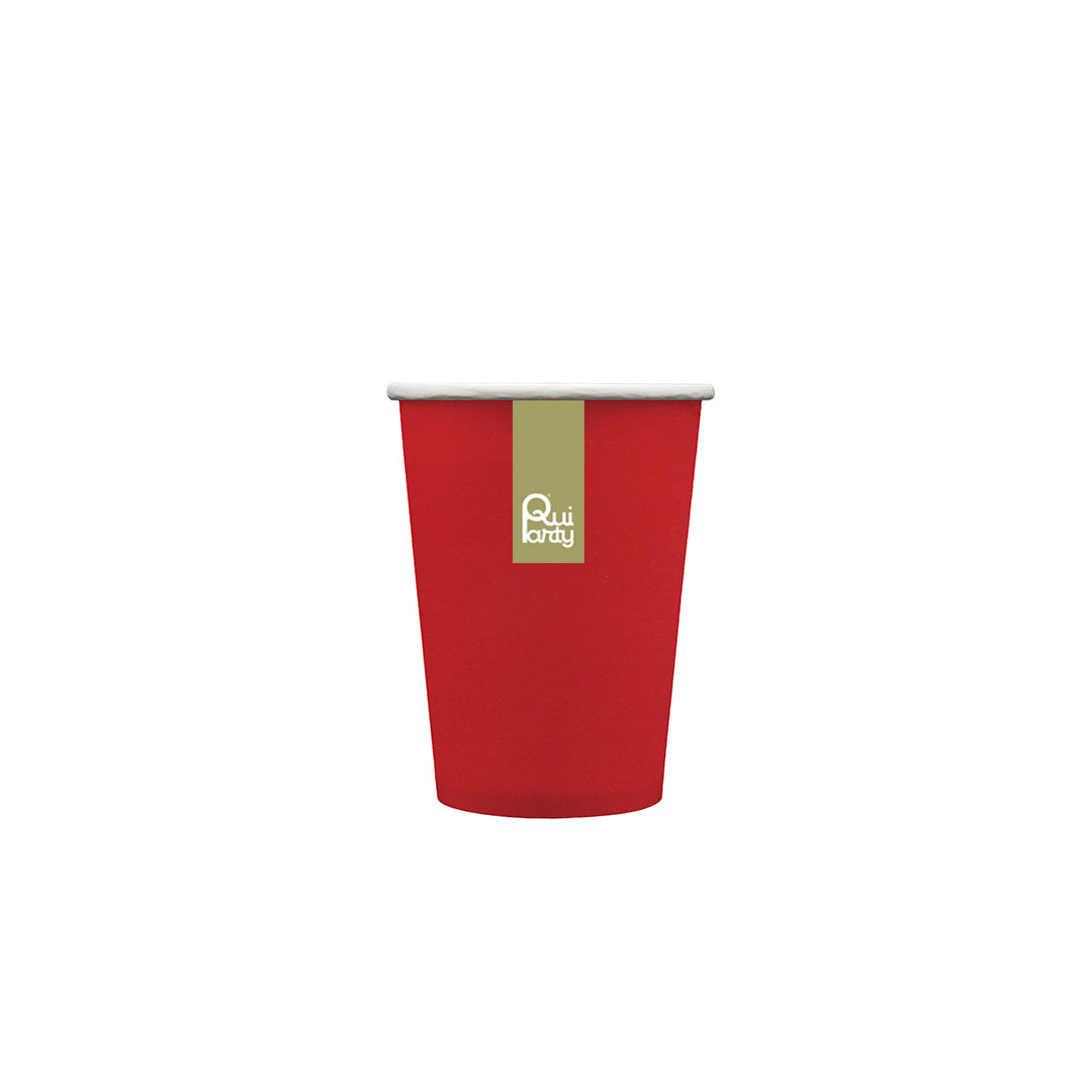 Bicchiere in carta cc250 - Rosso scuro - pz.15
