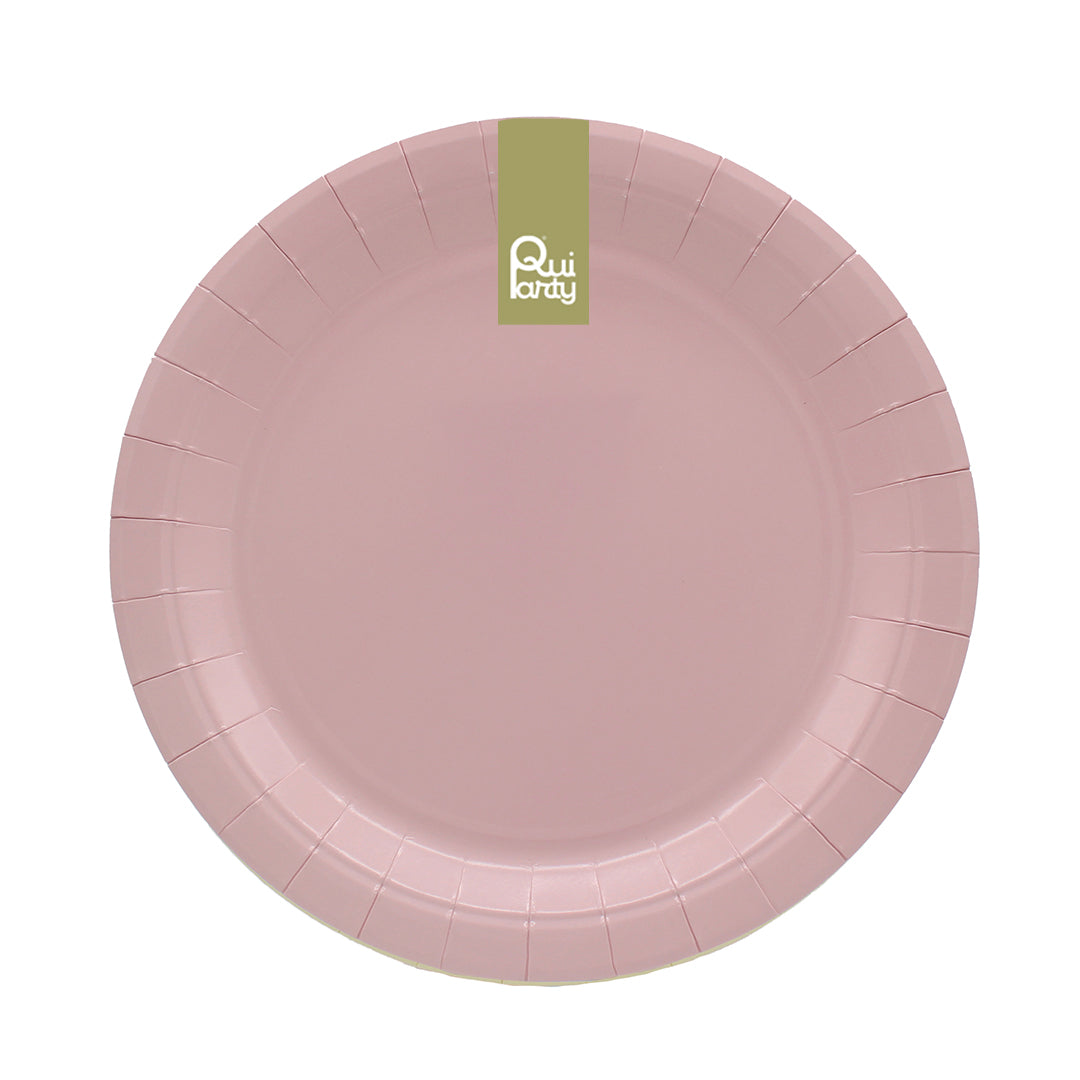 Piatto in carta 24cm - Rosato - pz.15