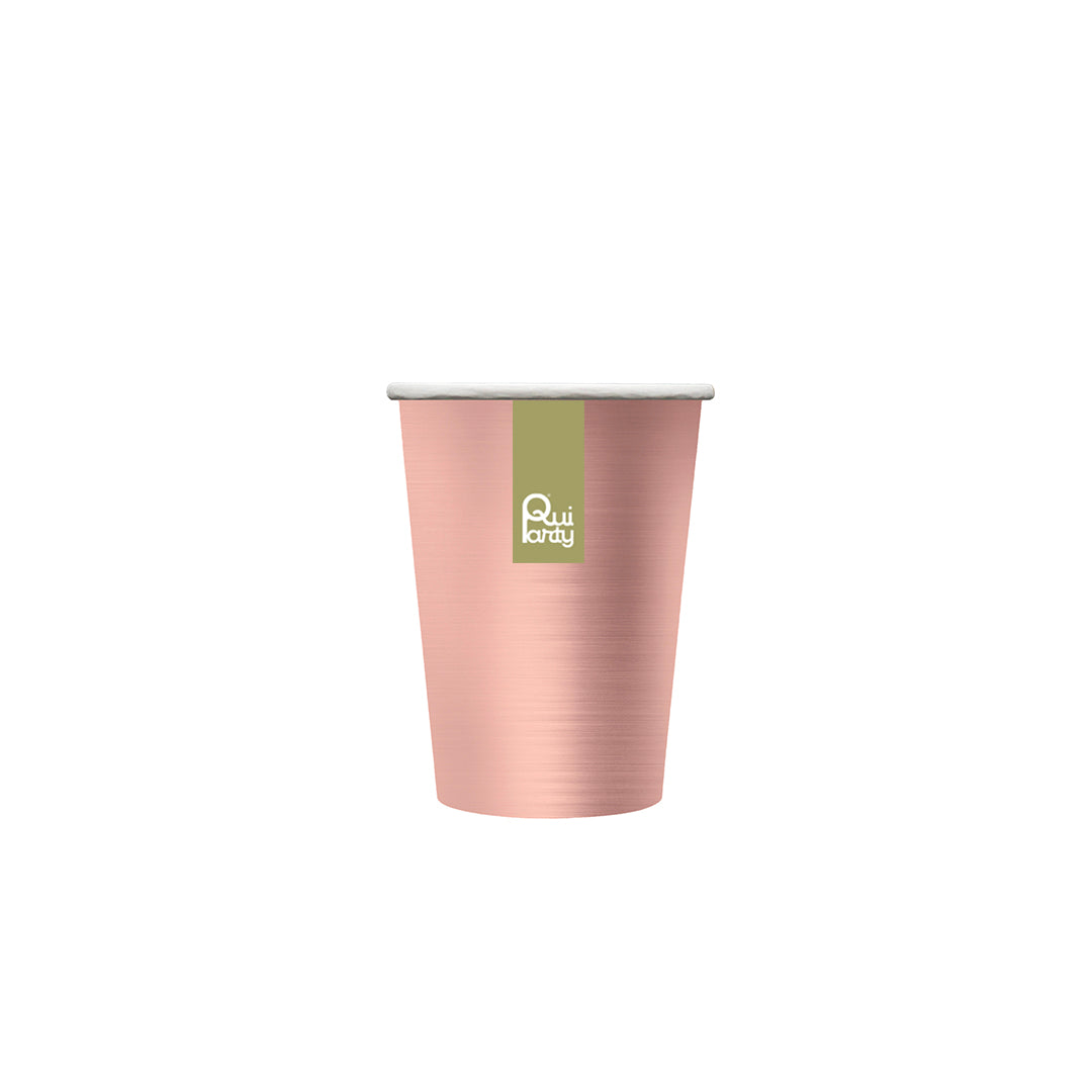 Bicchiere in carta cc250 - Rosa Gold Metal - pz.15