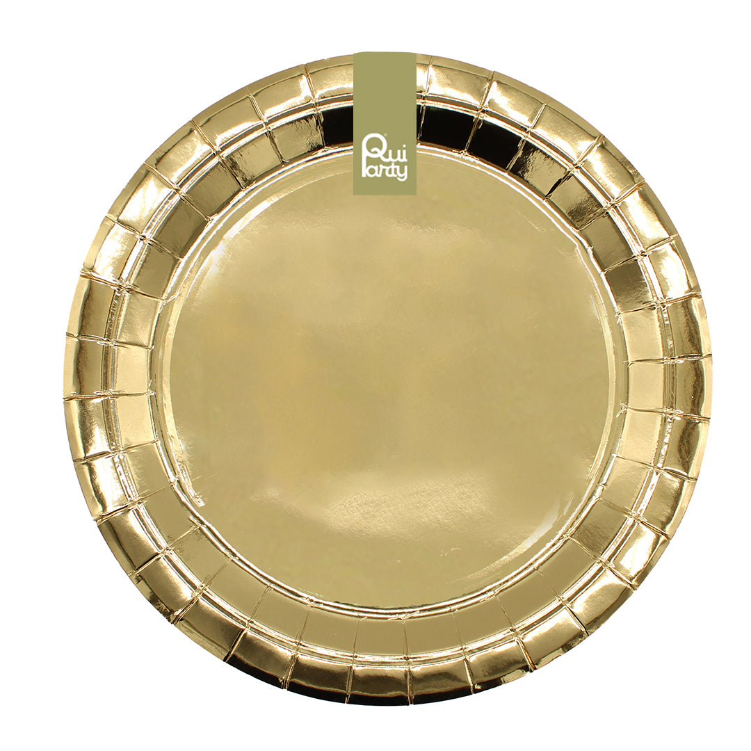 Piatto in carta 24cm - Oro Metal - pz.15