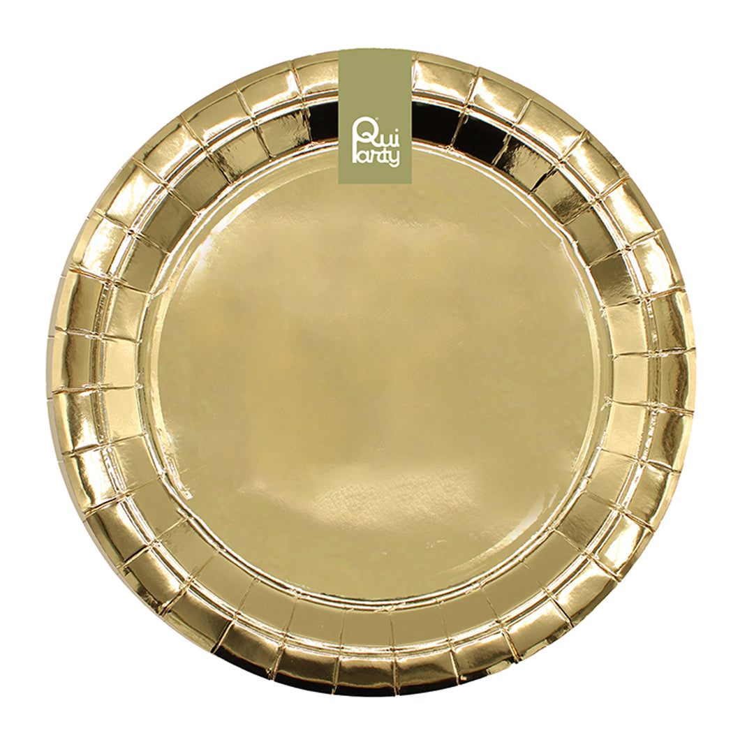 Piatto in carta 32cm - Oro Metal - pz.8