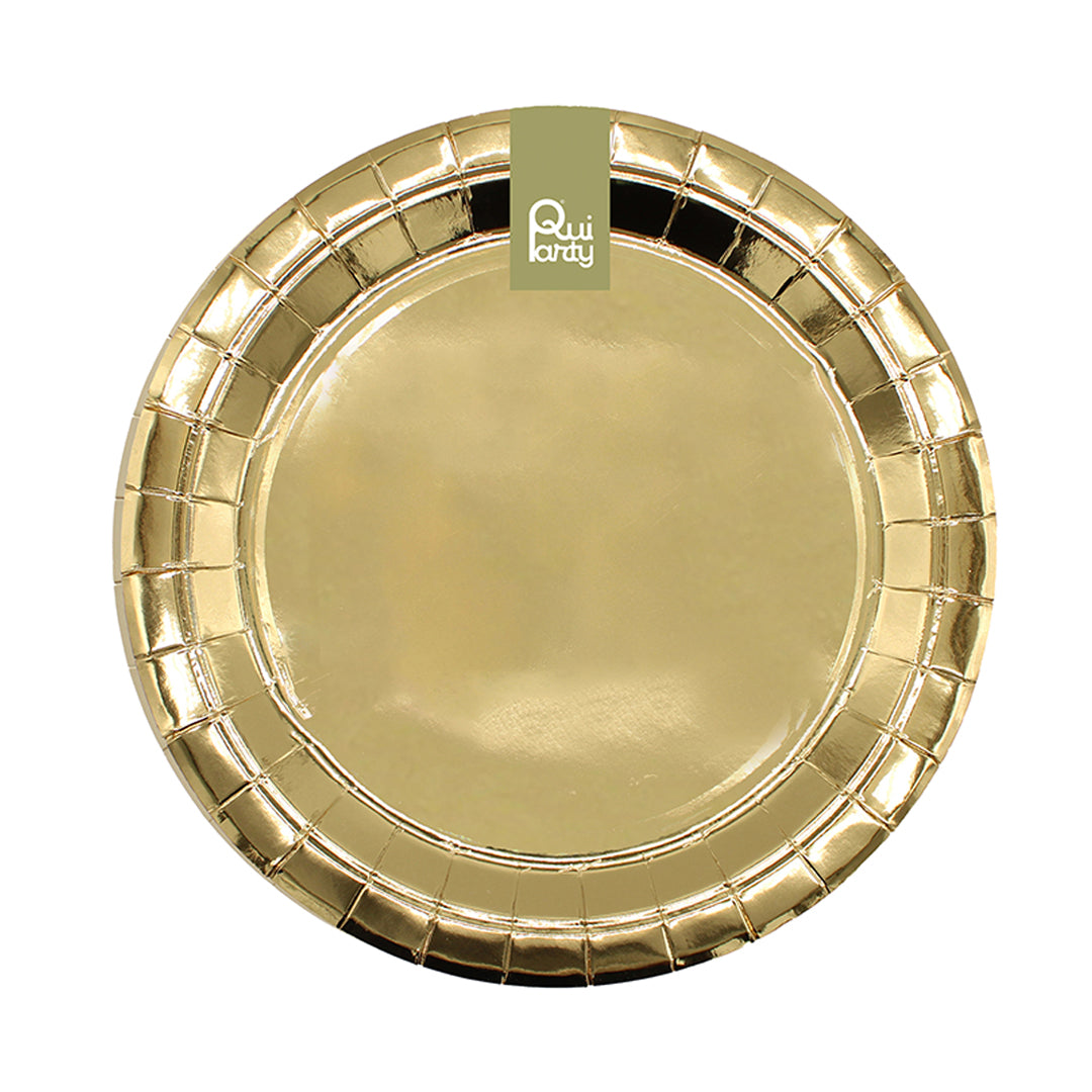 Piatto in carta 27cm - Oro Metal - pz.15