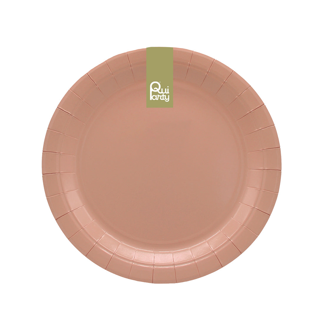 Piatto in carta 24cm - Terracotta - pz.15