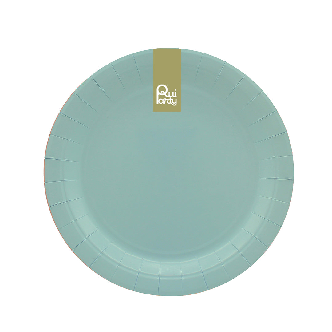 Piatto in carta 24cm - Verde polvere - pz.15