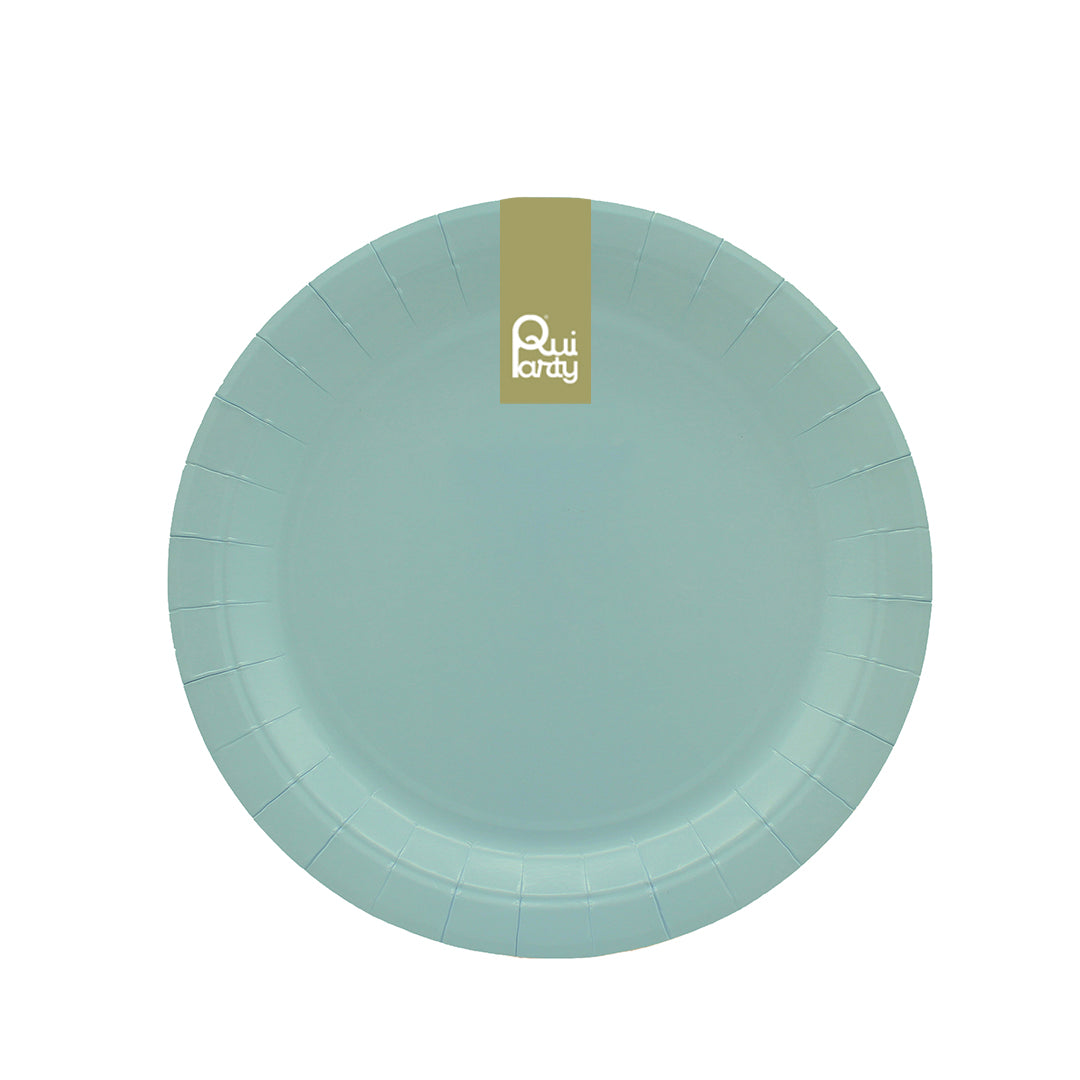 Piatto in carta 18cm - Verde polvere - pz.15