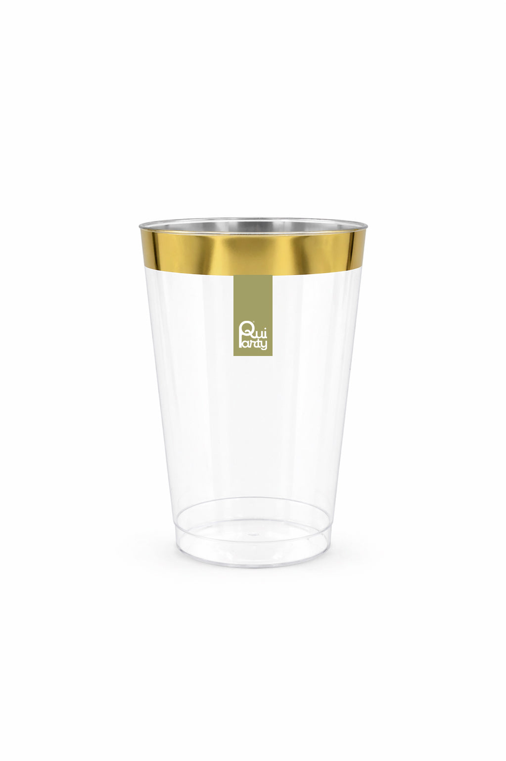 Bicchiere in plastica Cristal Chic cc 250 pz.6 - Cristal-Oro metal