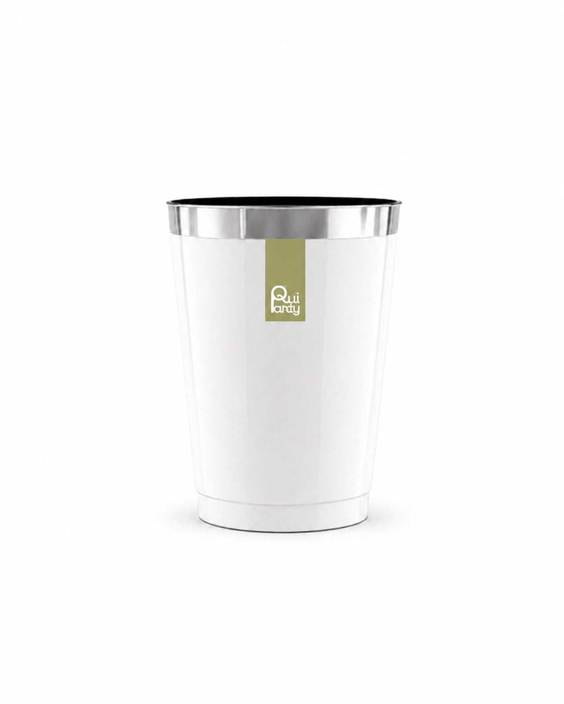 Bicchiere in plastica Chic cc 250 pz. 6 - Bianco-Argento metal