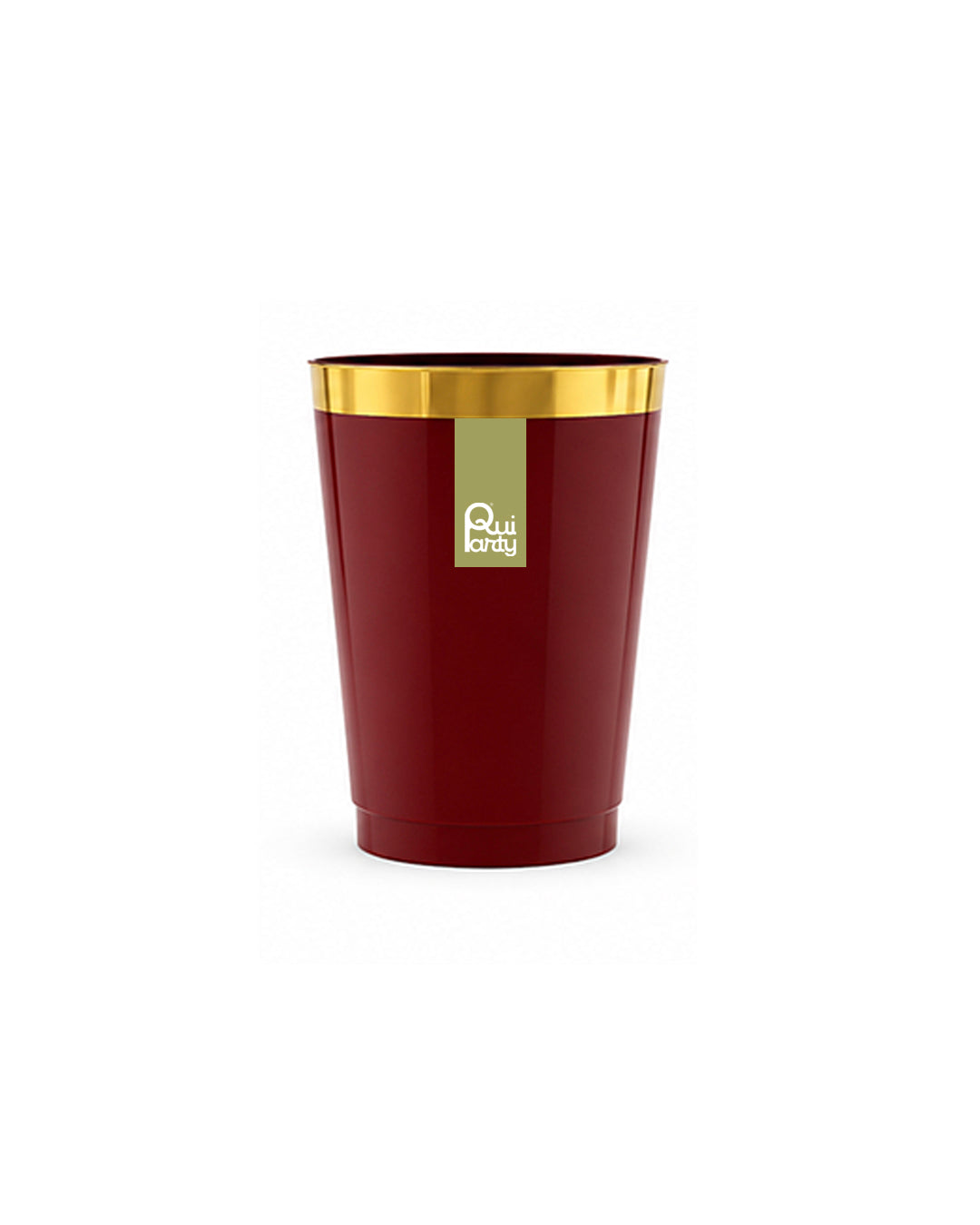 Bicchiere in plastica Chic cc 250 pz. 6 - Borgogna-Oro metal